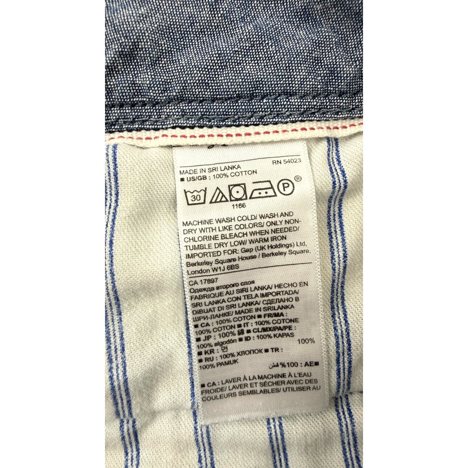 Banana Republic Banana Republic Shorts Mens 35 Blue Striped Chino Aiden Short 9 Inseam Cotton Denim? Size US 35 - 6 Thumbnail