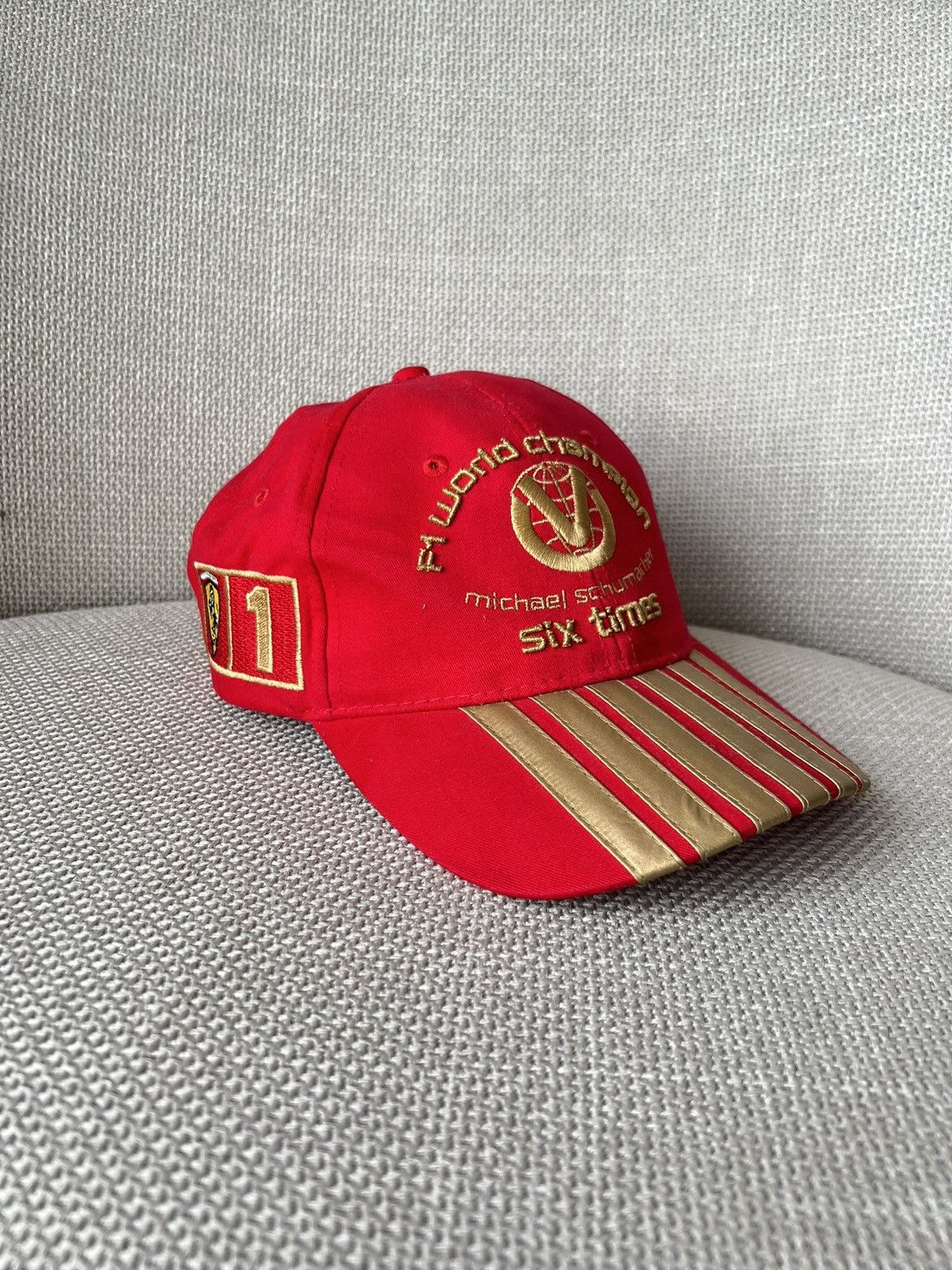 Ferrari Vintage Cap Ferrari Michael Schumacher 6x World Champion Size ONE SIZE - 1 Thumbnail