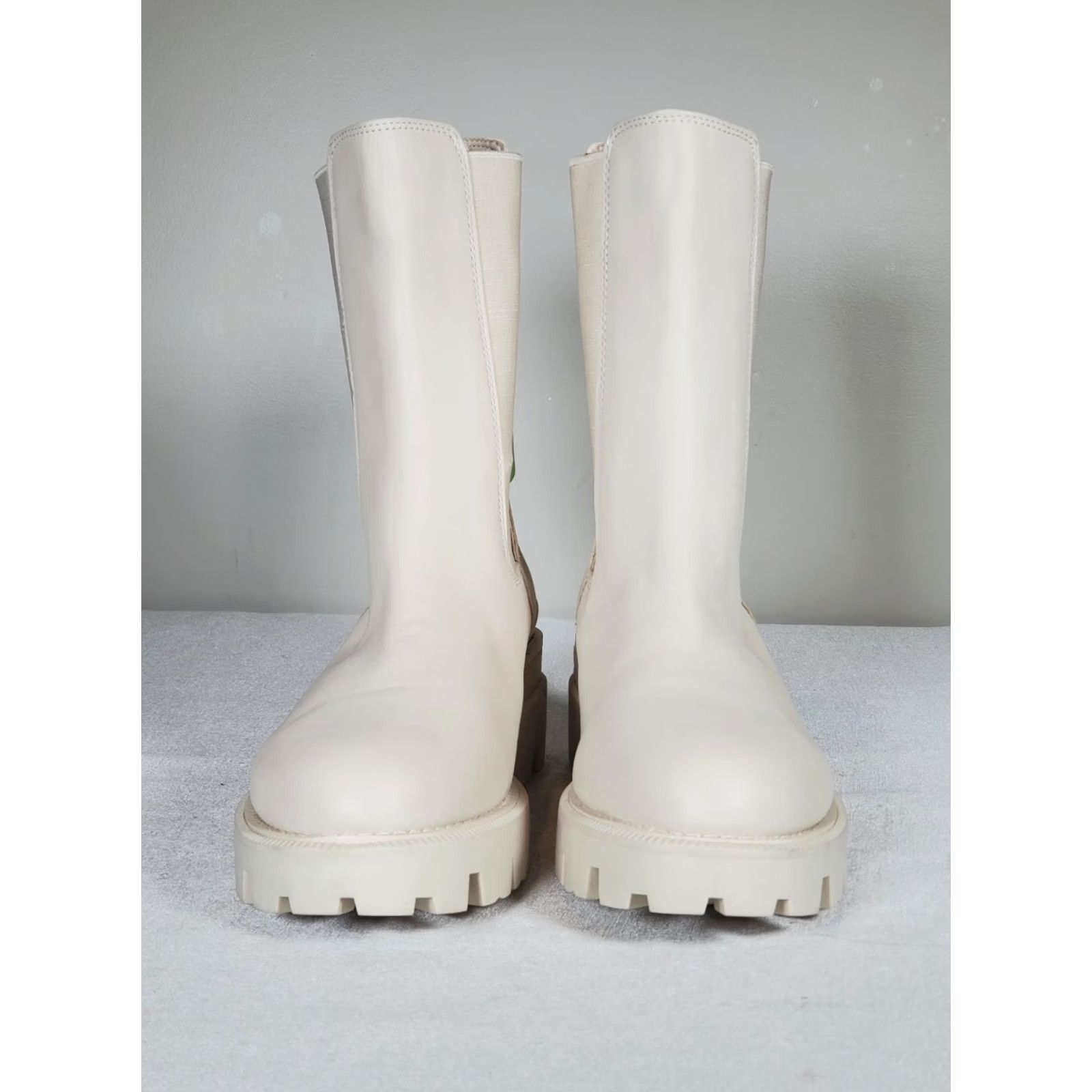 Sam Edelman Sam Edelman Genia Lug Sole Chelsea Boots Ivory Leather Back Zip Women's US 9.5 M Size US 10 / IT 40 - 6 Thumbnail