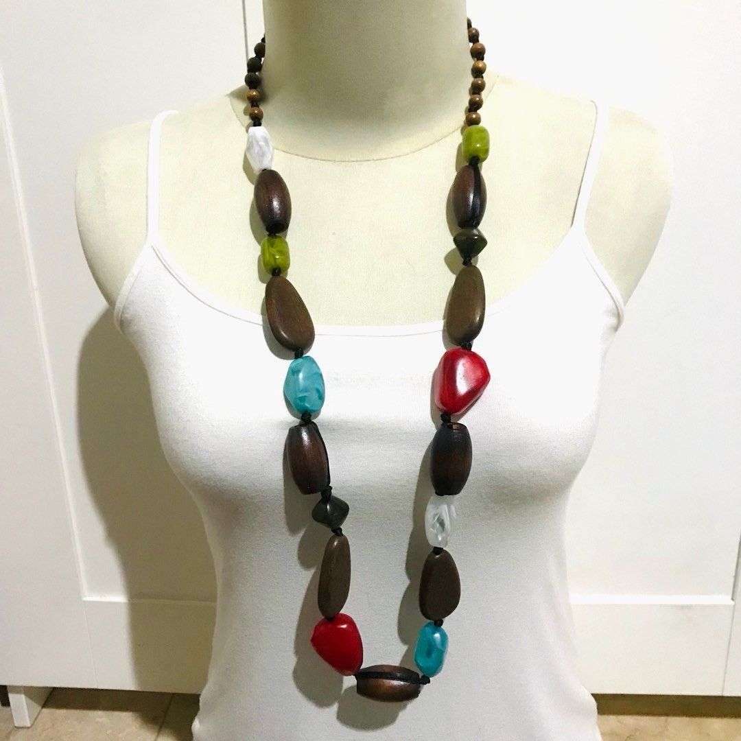 If Six Was Nine Y2K Wooden Ethnic Jewelry Size ONE SIZE - 1 Thumbnail