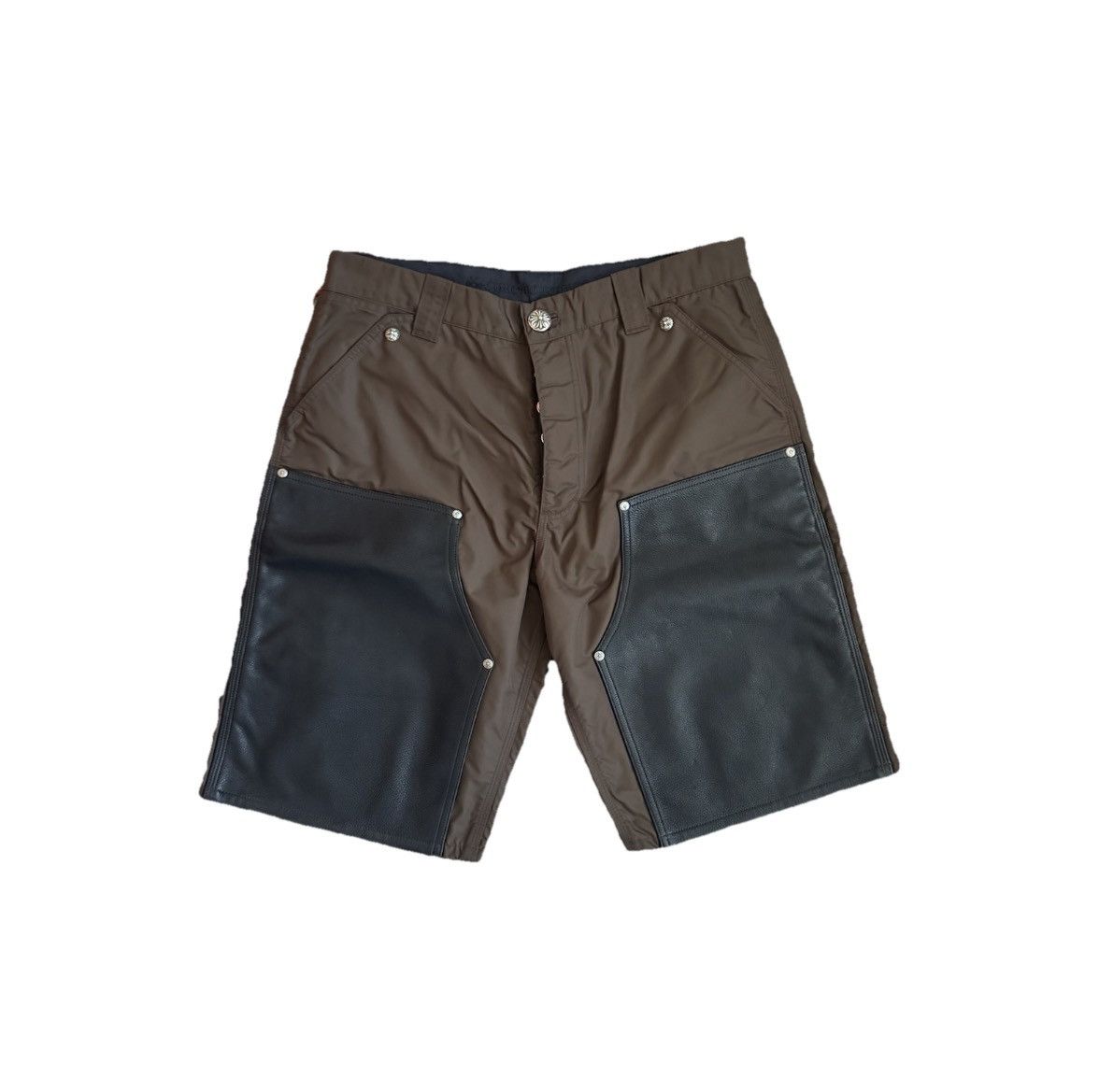 Chrome Hearts 1/1 CARPENTER NYLON LEATHER SHORTS PINK CROSS (RARE) Size US 33 - 2 Thumbnail