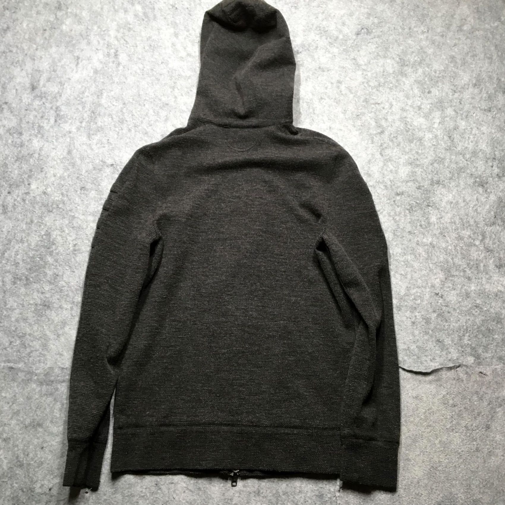 Helmut Lang Helmut Lang Hoodie Mens M Gray Full Zip Textured Knit Moto Hooded Jacket Size US M / EU 48-50 / 2 - 6 Thumbnail