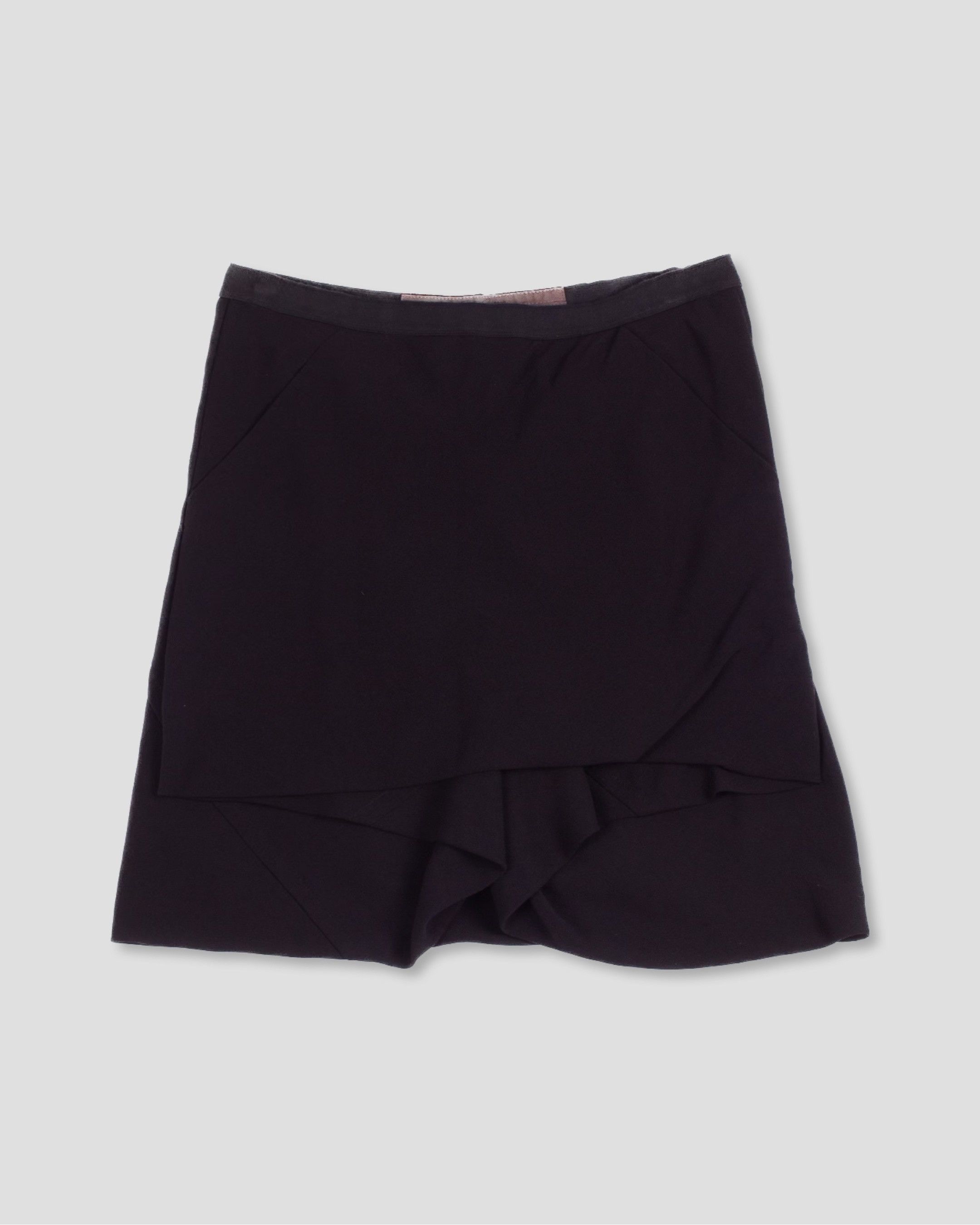 image of Rick Owens Plinth F/w 13 Black Wool Blend Skirts Shorts, Women's (Size 27)