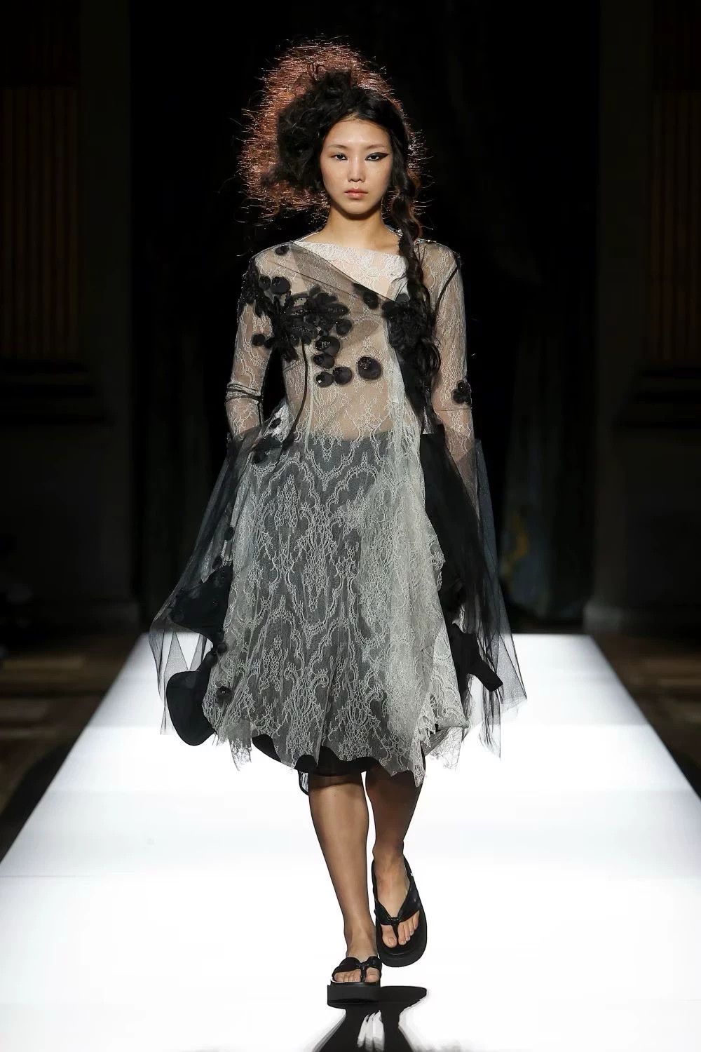 Yohji Yamamoto Yohji Yamamoto 25ss Vintage Decon Lace Dress Women Black Size S / US 4 / IT 40 - 6 Thumbnail