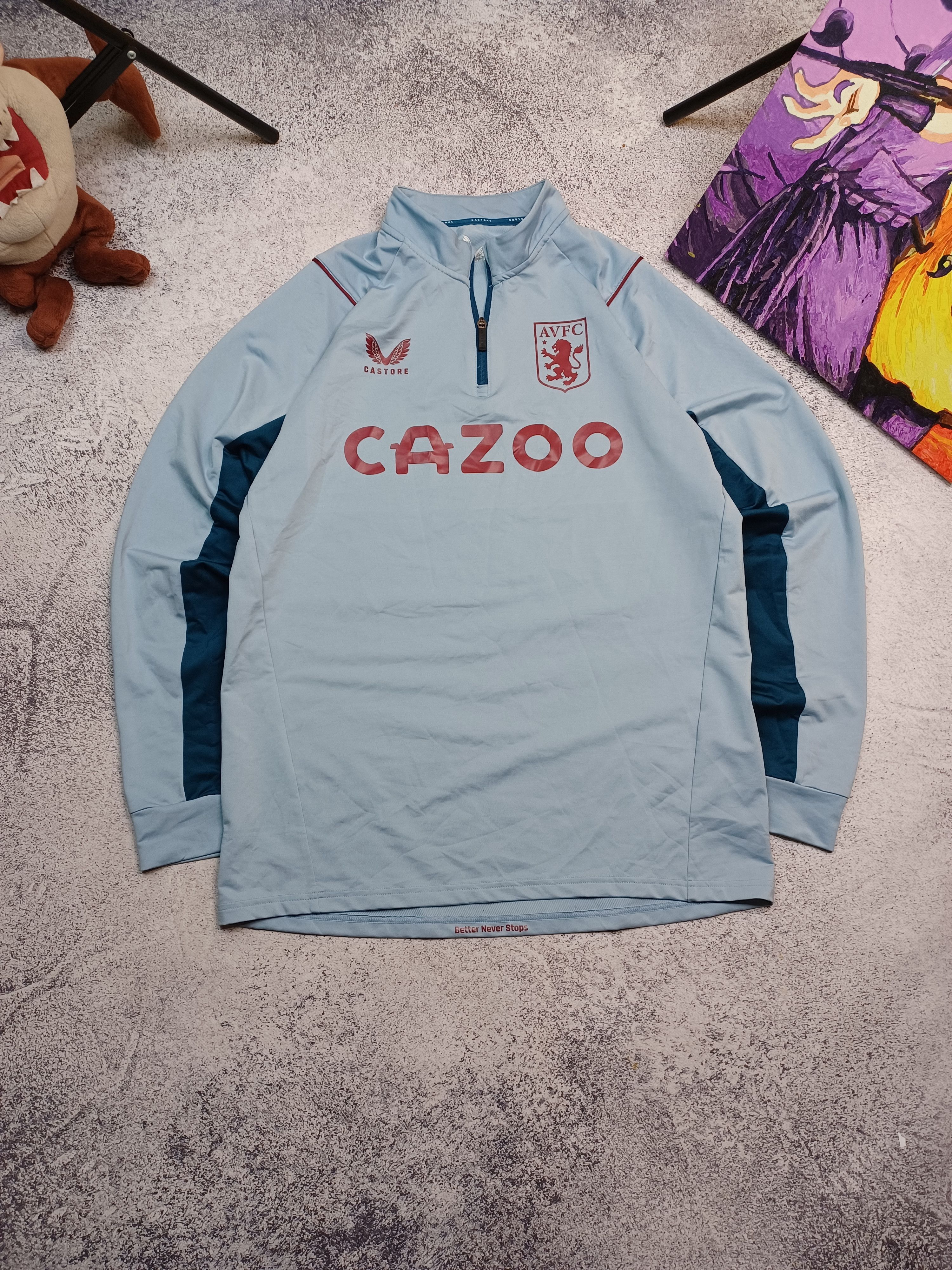 Castore Aston Villa Players Training 1/4 Zip Midlayer Top - Blue Size US M / EU 48-50 / 2 - 3 Thumbnail