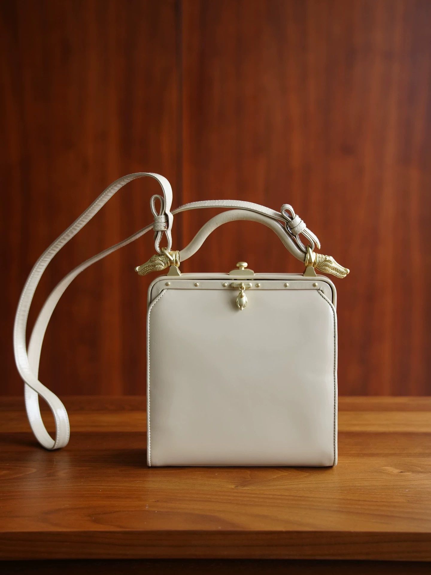 Other BKC Light Milk Tea Croc Embossed Box Leather 3-Way Bag Size ONE SIZE - 1 Thumbnail