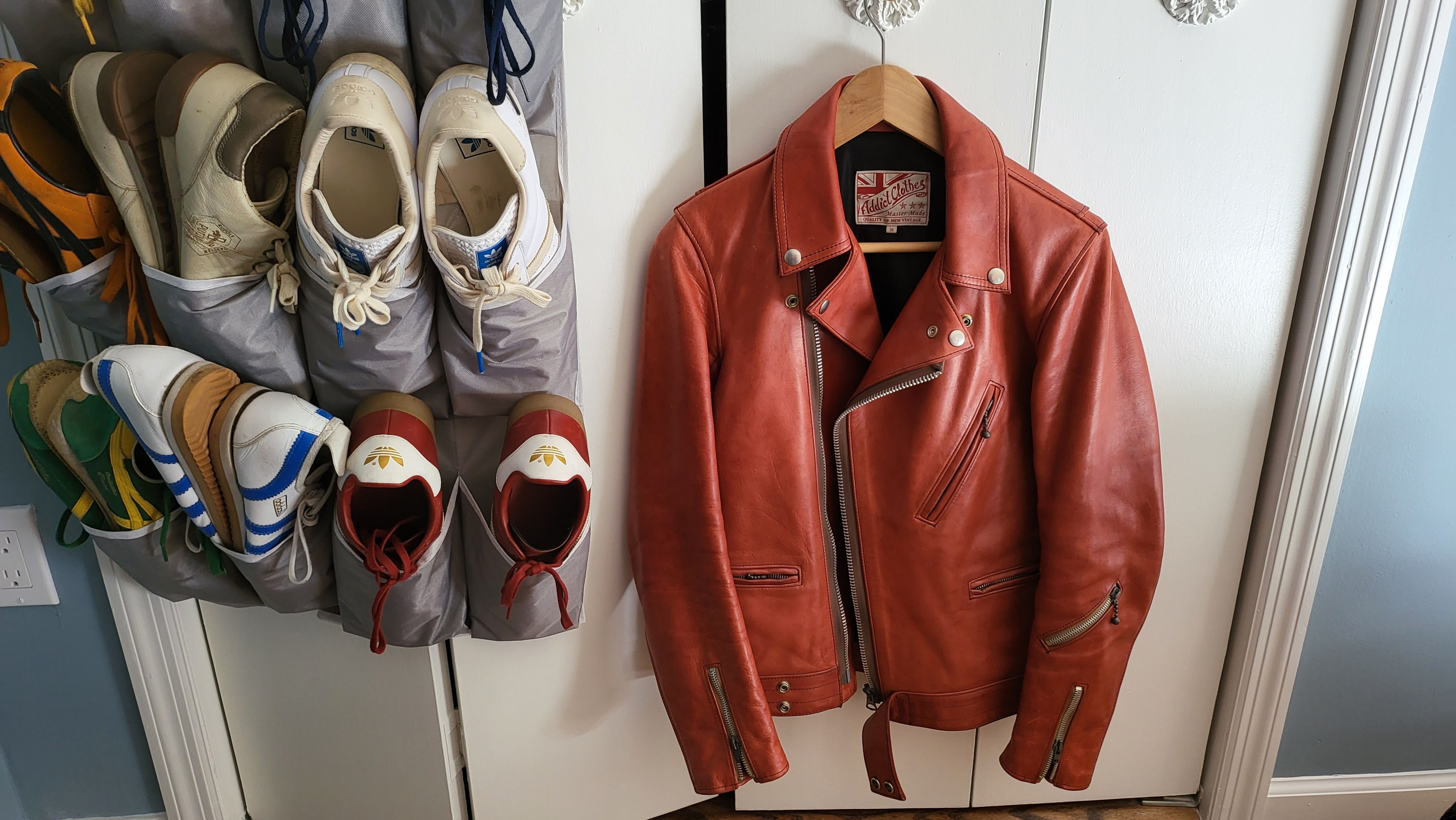 Addict Clothes New Vintage Addict Clothes AD-03 Leather Jacket Red ...