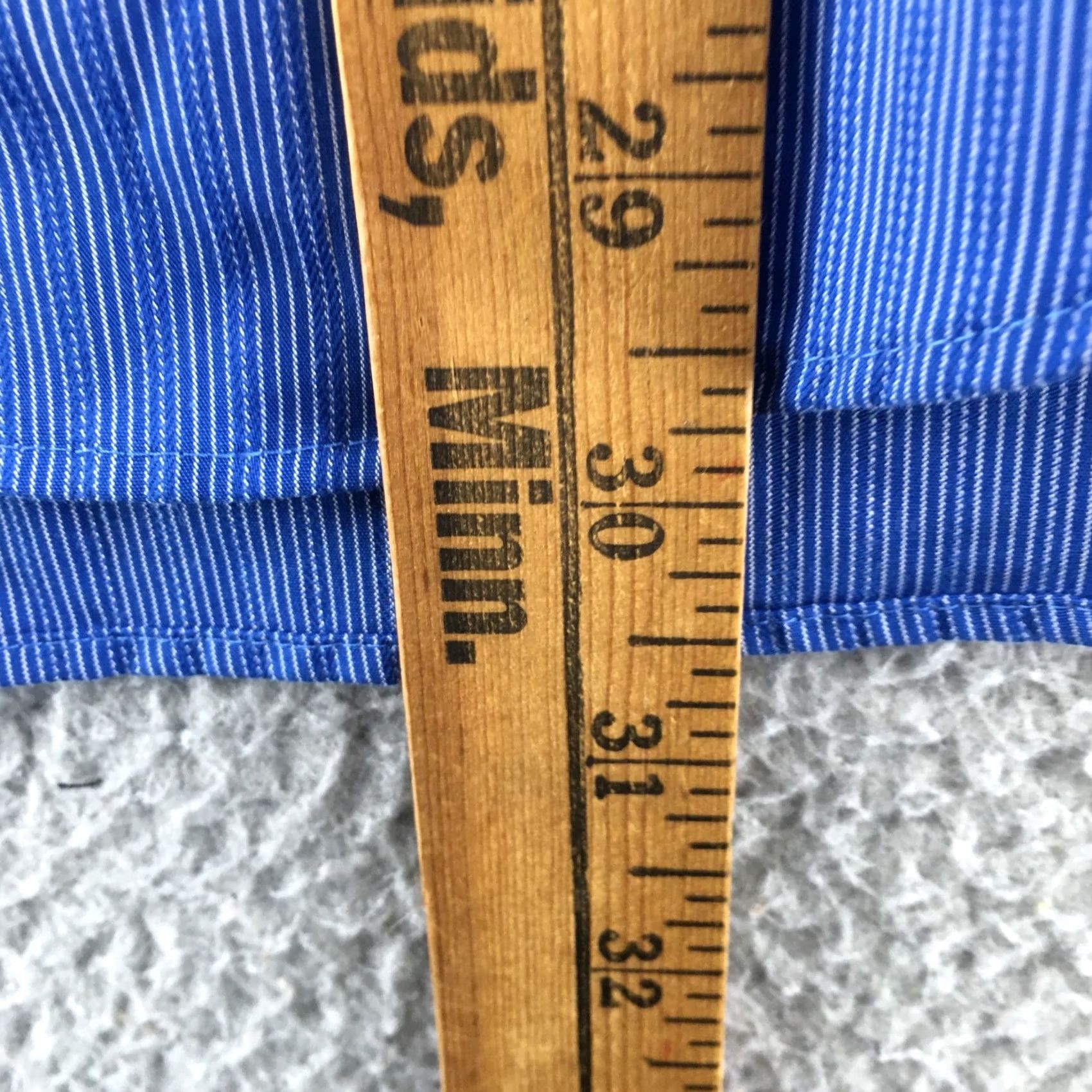 Kenneth Cole Kenneth Cole Reaction Dress Shirt Mens XL Blue Pin Striped Button Up Long Sleeve Size 46R - 5 Thumbnail