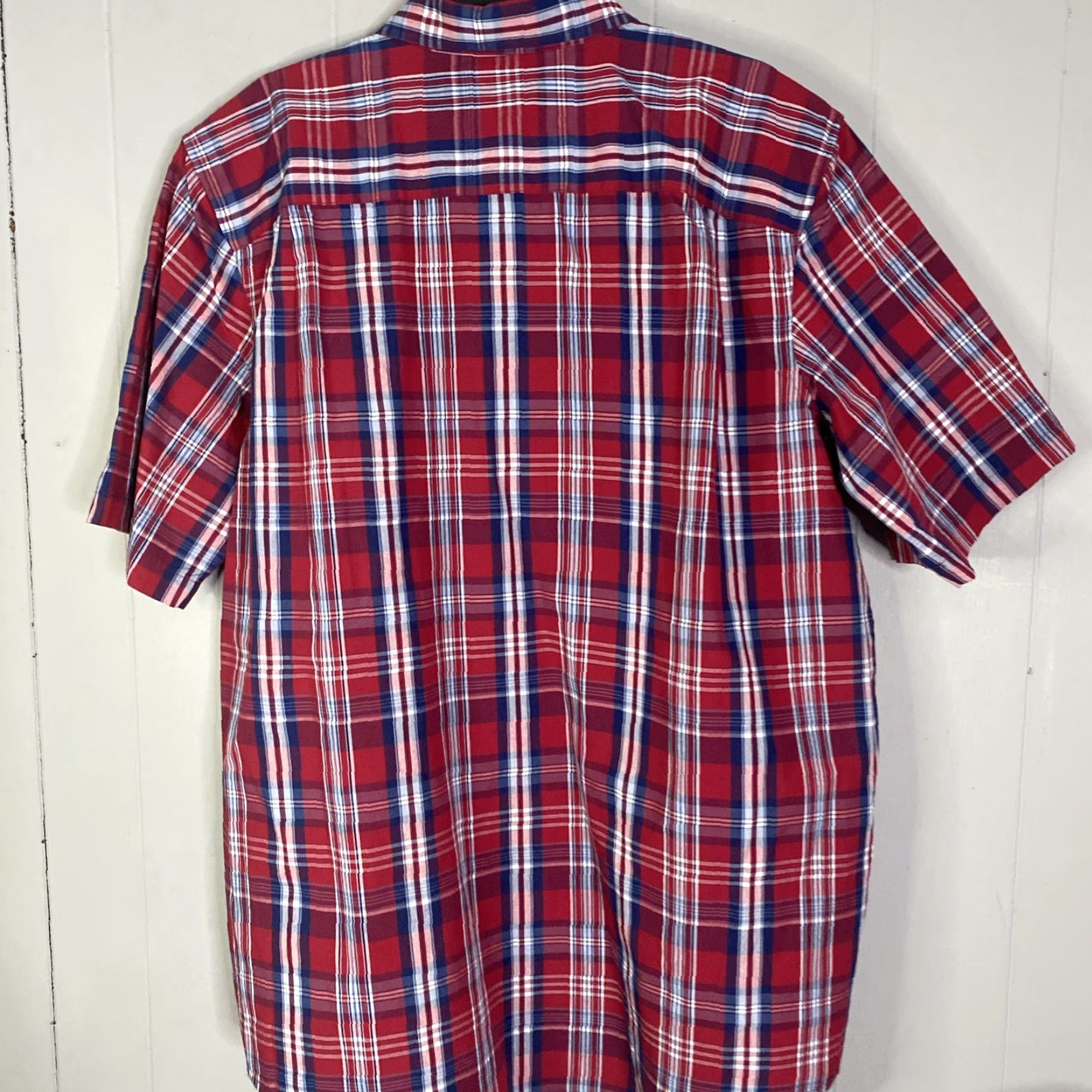 George George Mens Button Up Shirt XL Red Plaid NWT Multicolor 27x32 Size US XL / EU 56 / 4 - 6 Thumbnail