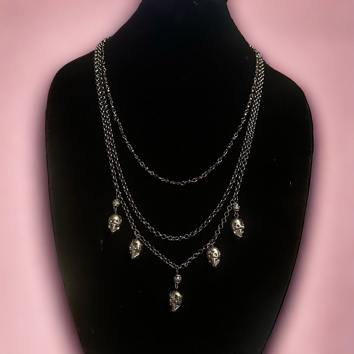 Torrid Torrid multi strand layered skull charm necklace Size ONE SIZE - 1 Thumbnail