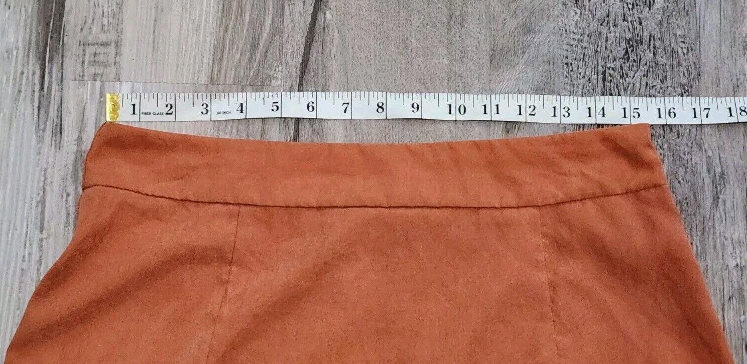 Shein Shein Mini Skirt Large Orange Embroidered Boho Hippie Floral Size 36" / US 14 / IT 50 - 4 Thumbnail