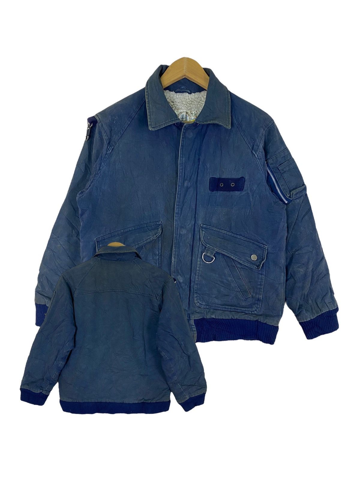 Vintage 90s Spurtion Inner Sherpa Bomber Jacket