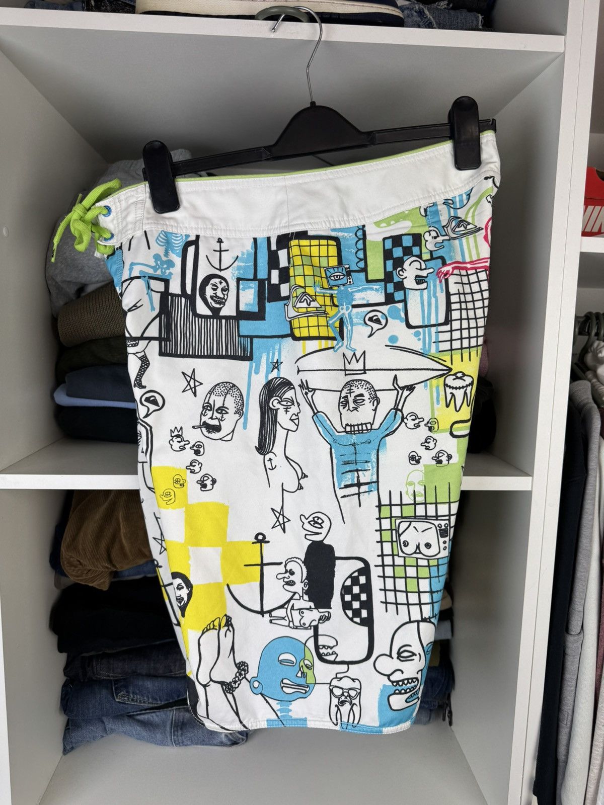 Quiksilver Quiksilver Off The Lip Board Shorts Swim Trunks Graffiti Y2K Size US 34 / EU 50 - 23 Thumbnail