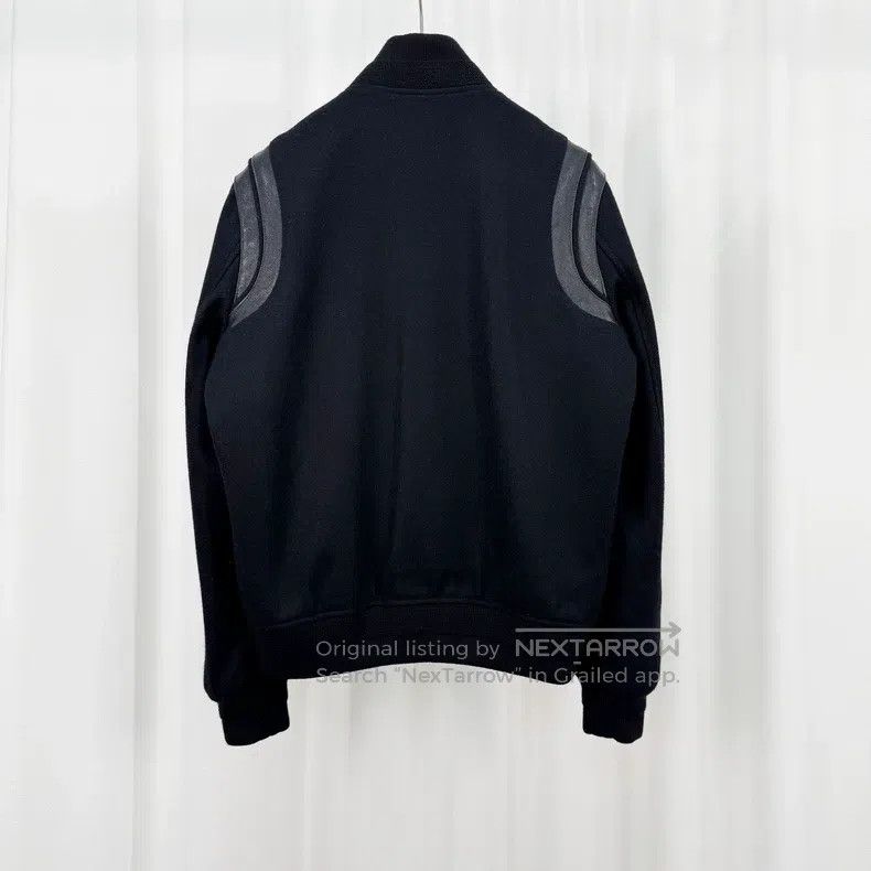 Saint Laurent Paris Saint Laurent Paris Black Wool and Leather Baseball Jacket Size US S / EU 44-46 / 1 - 2 Thumbnail