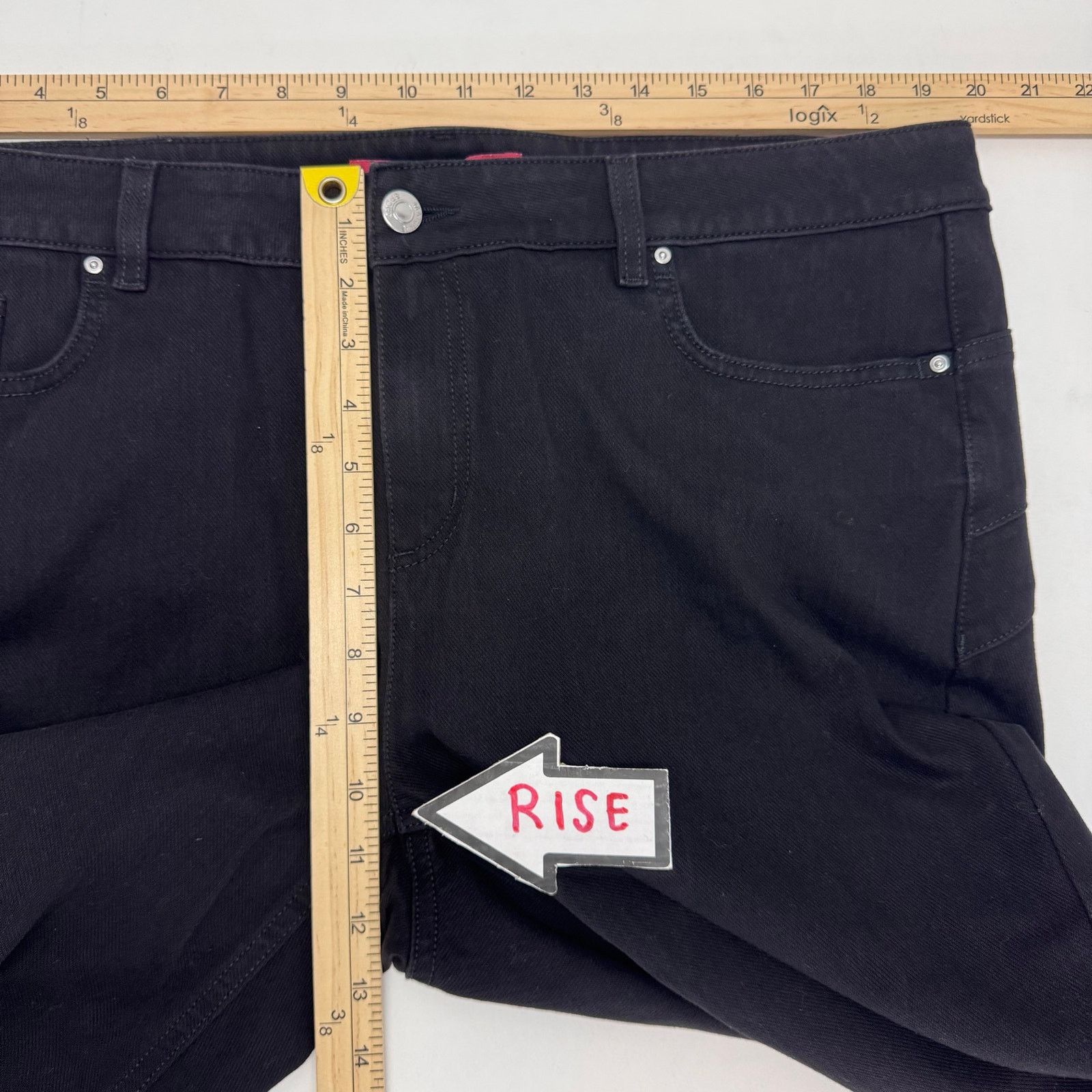 Marina Rinaldi Marina Rinaldi Idalgo Black Denim Trouser Pant US 18 Casual Size 40" / US 18 - 5 Thumbnail