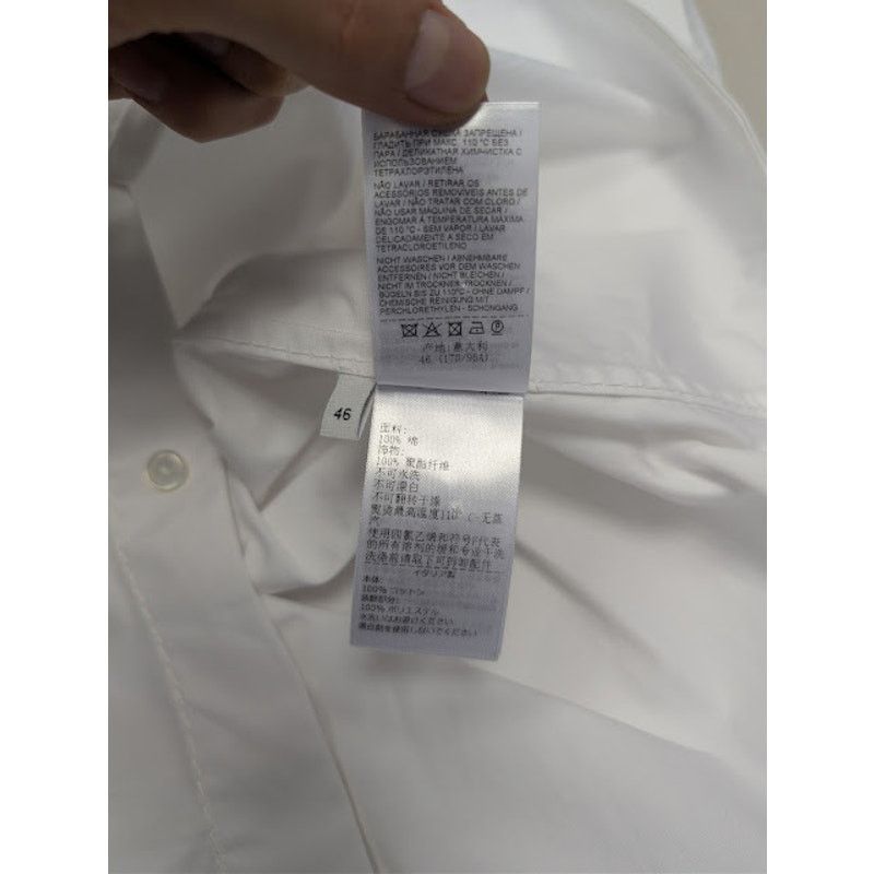 Bottega Veneta o1rshd1 Compact Cotton Canvas Shirt in White Size US S / EU 44-46 / 1 - 18 Thumbnail