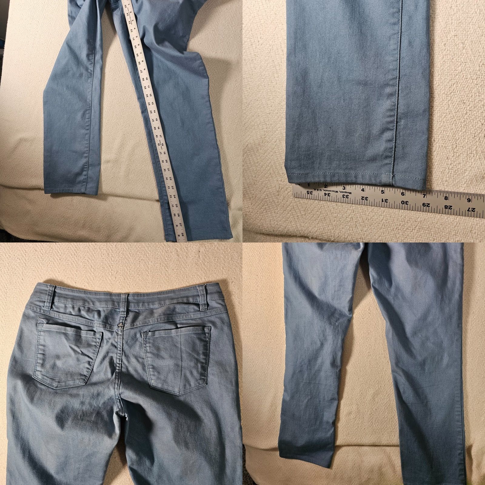 Prana VINTAGE Prana Women's Jeans Blue Organic Cotton Stretch 12 Straight 29in Inseam (Note: if not vintage, omit) Size 34" / US 12 / IT 48 - 8 Thumbnail