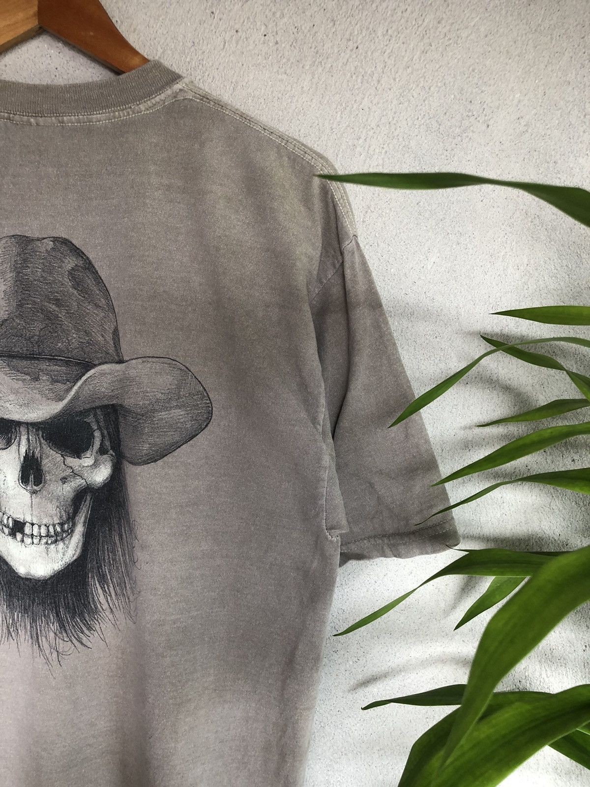 Affliction × Vintage Vintage Y2K Albuquerque New Mexico Cowboy Skull Tee Size US L / EU 52-54 / 3 - 7 Thumbnail