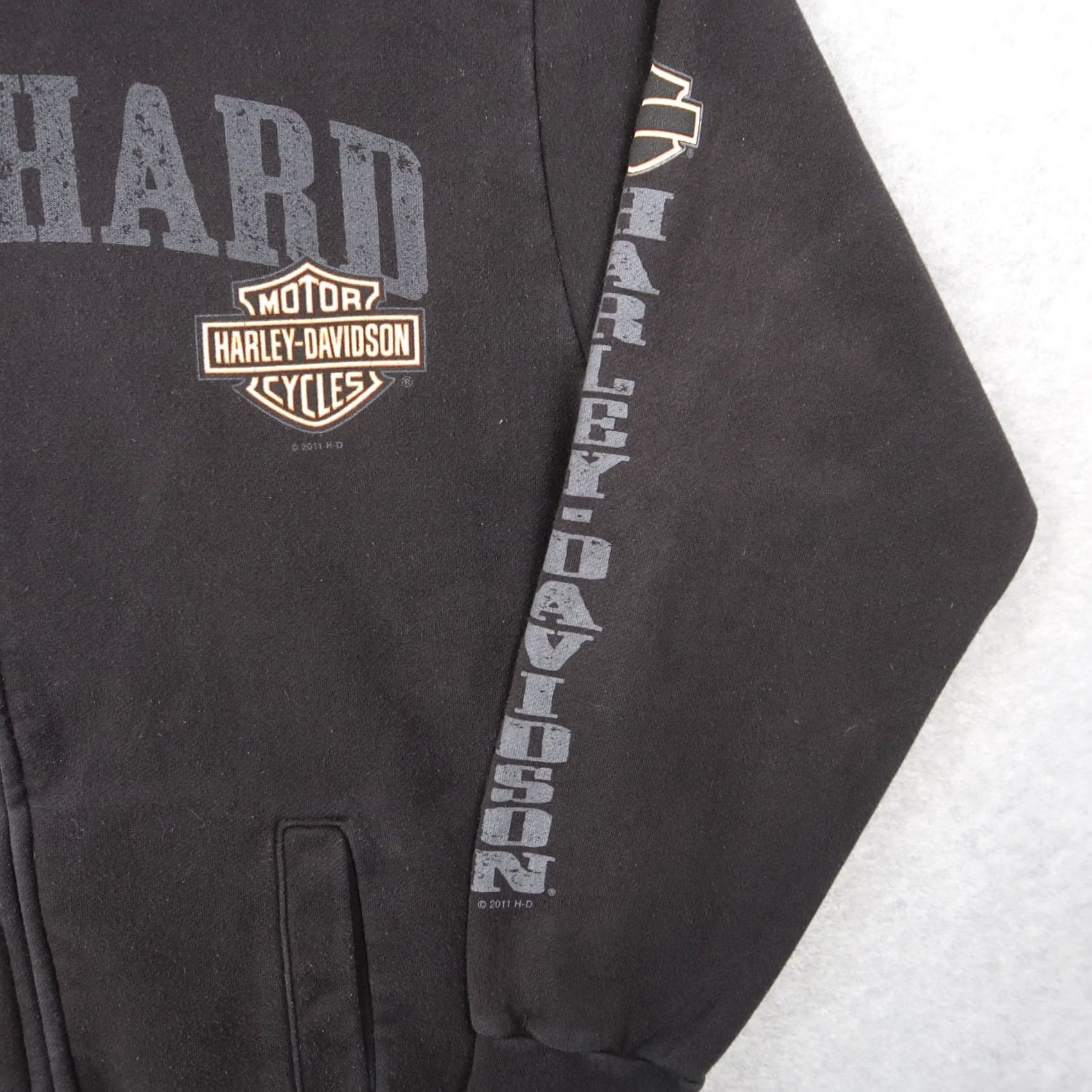 Harley Davidson Vintage Harley-Davidson Jacket Mens L Black Full Zip Skull Graphic Print Y2K Size US L / EU 52-54 / 3 - 5 Thumbnail