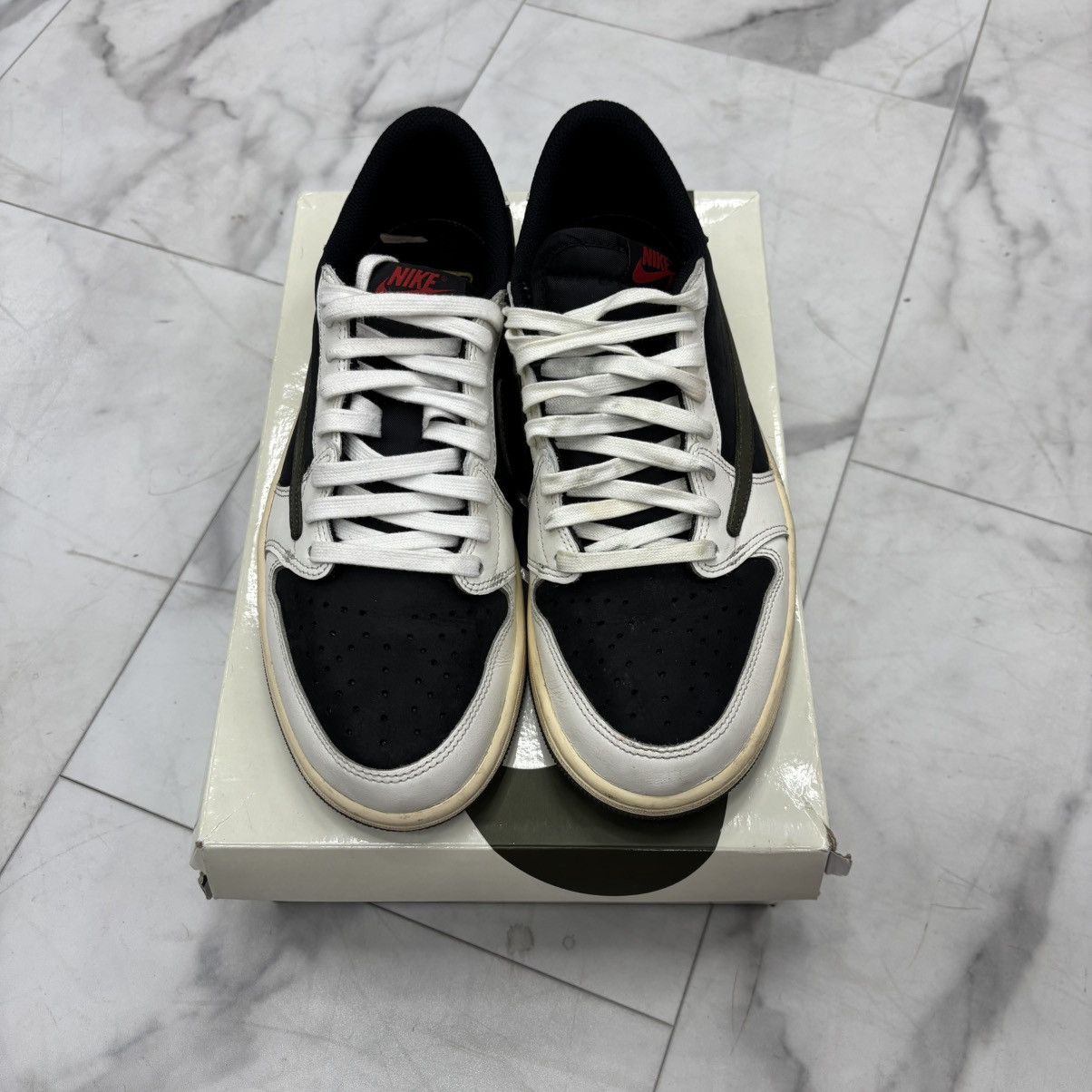 Nike × Travis Scott Nike X Travis Scott Jordan 1 Low “Olive” Size US 8.5 / EU 41-42 - 1 Thumbnail