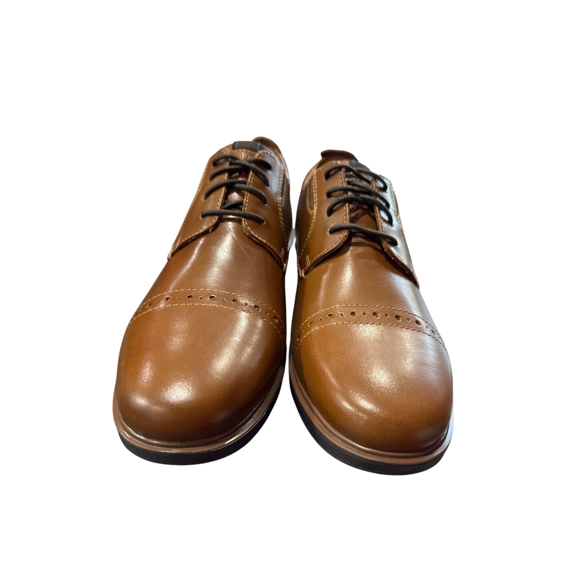 Nunn Bush Nunn Bush Kore Mens Brown Leather Oxford Shoes 8.5M SKU 8083 Size US 8.5 / EU 41-42 - 5 Thumbnail