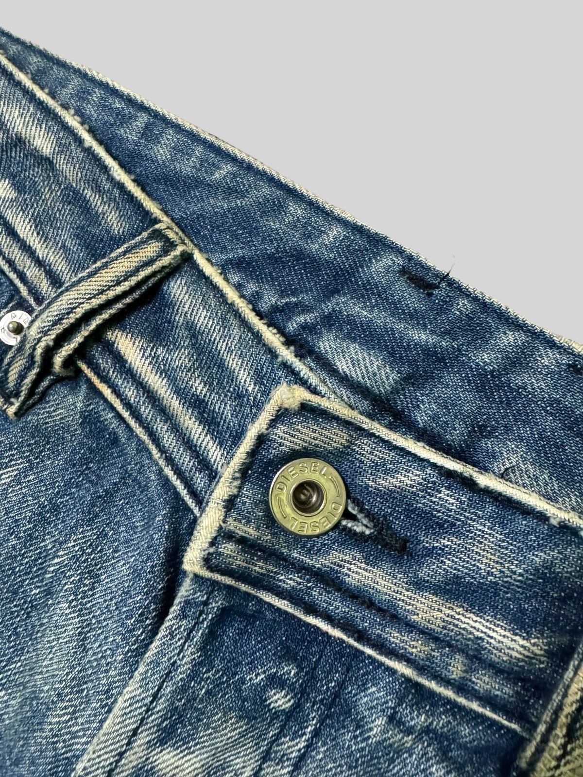 Japanese Brand × Vintage Flared Diesel Industry Thrashed Distressed Denim Size US 31 - 7 Thumbnail