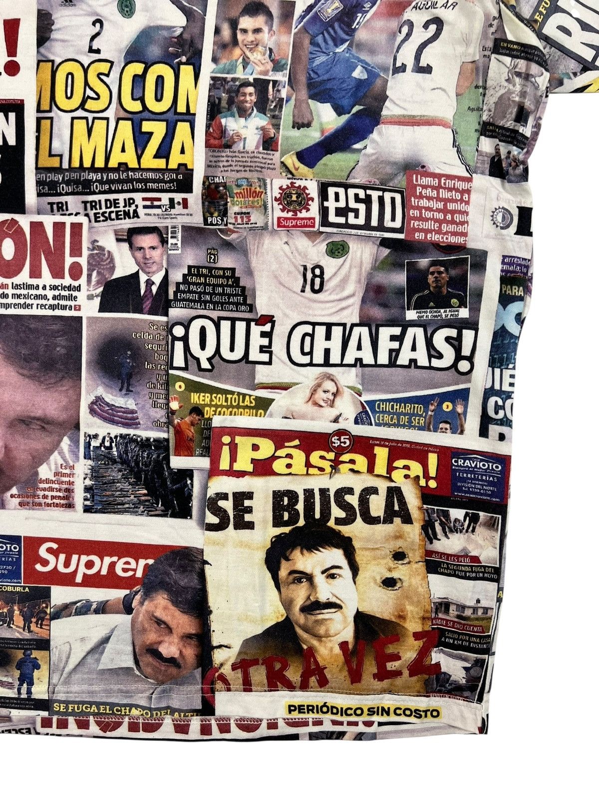 Supreme SS20 EL CHAPO ‘HEADLINE S/S TOP’ Size US XL / EU 56 / 4 - 12 Thumbnail