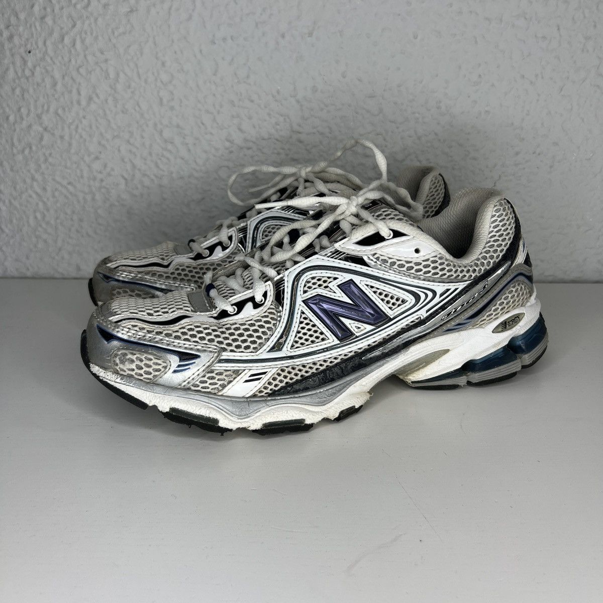 New Balance Streetwear Vintage New balance 1064 Silver Blue Trainers Daddy Running Shoes Grailed