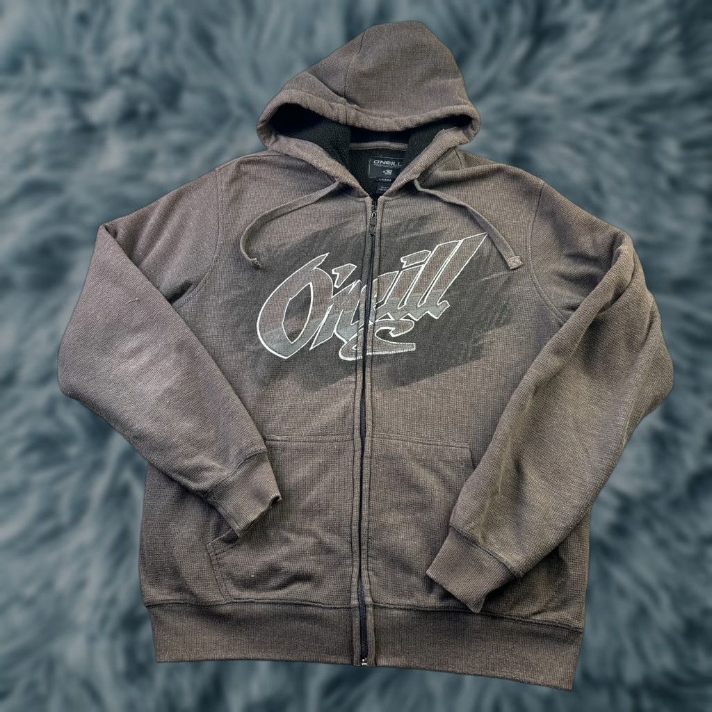 O'Neill VINTAGE O'Neill Hoodie Mens Large Brown Grunge Surf Skate Y2K Size US L / EU 52-54 / 3 - 1 Thumbnail