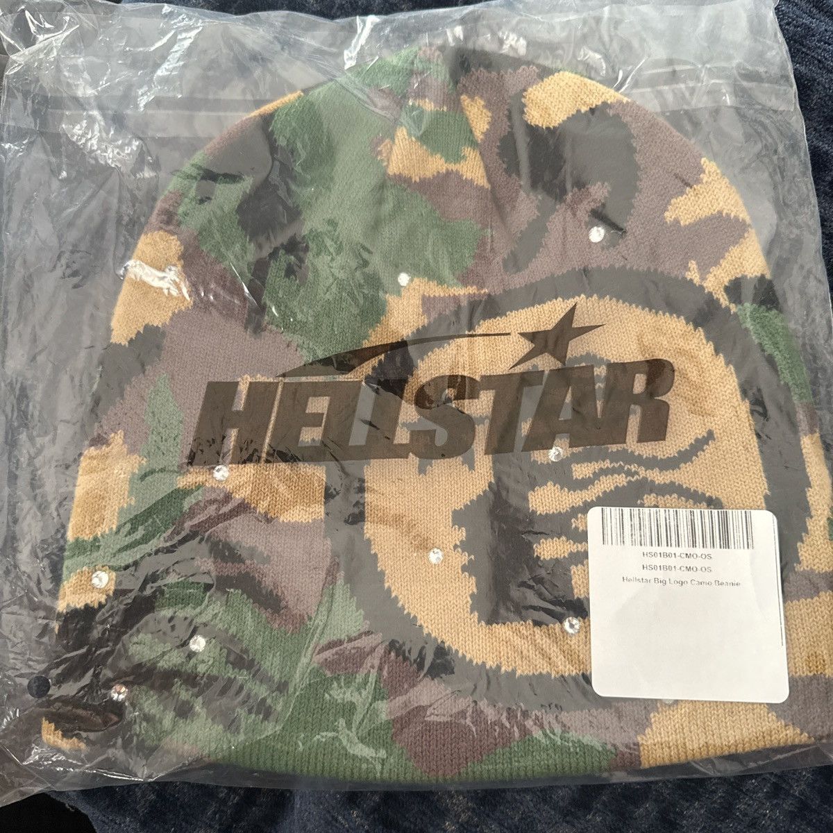 HELLSTAR HELLSTAR CAMO RHINESTONE BEANIE (CAP 11-COMPLEXCON RELEASE) Size ONE SIZE - 1 Thumbnail