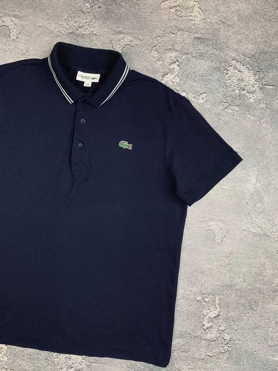 Lacoste Lacoste Sport Men's Navy Blue Polo Shirt White Trim Collar Size US M / EU 48-50 / 2 - 3 Thumbnail