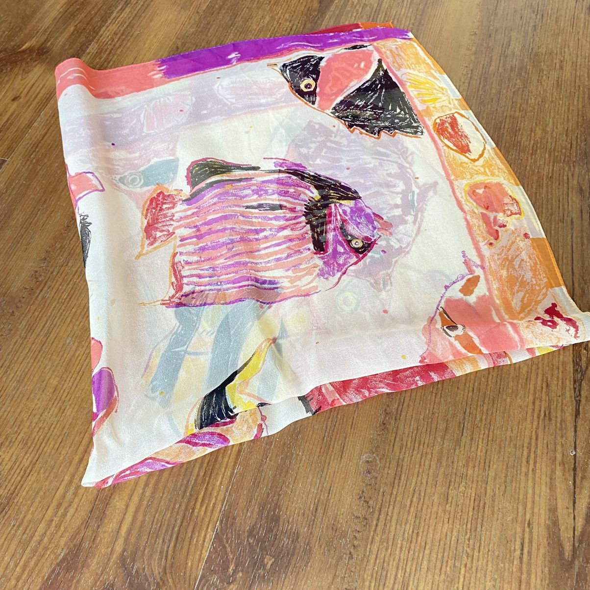 Designer × Japanese Brand Fish multicolor printed handkerchief Size ONE SIZE - 5 Thumbnail