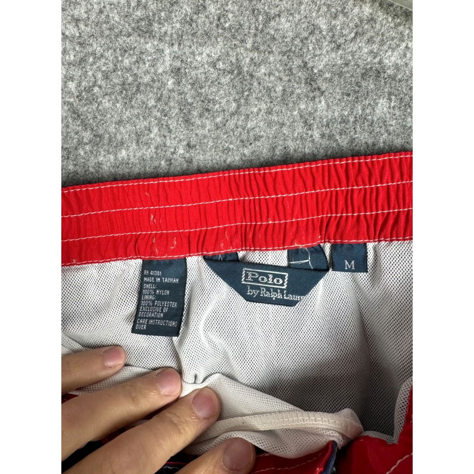 Polo Ralph Lauren VINTAGE Polo Ralph Lauren Board Shorts Mens Medium Blue Swim Trunks Cargo Lined Size US L / EU 52-54 / 3 - 5 Thumbnail
