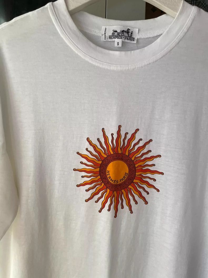 Hermes Hermes Short Sleeve TShirt with Sunflower Design-2506 Size S / US 4 / IT 40 - 5 Thumbnail