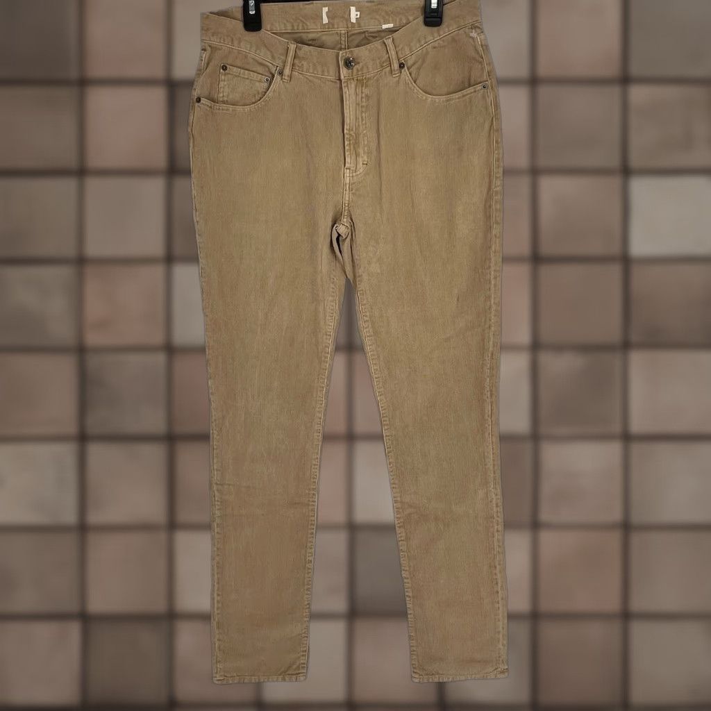 Taylor Stitch TAYLOR STITCH 100% Organic Cotton Democratic Corduroy Pants - Men 33x33 Beige, Flat Front, Straight Leg, 5-Pocket, Zip Closure Size US 33 - 1 Thumbnail