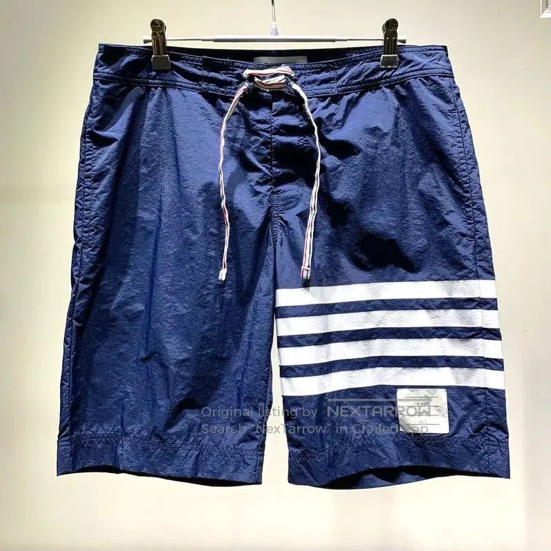 Thom Browne Men's Blue Nylon Shorts .