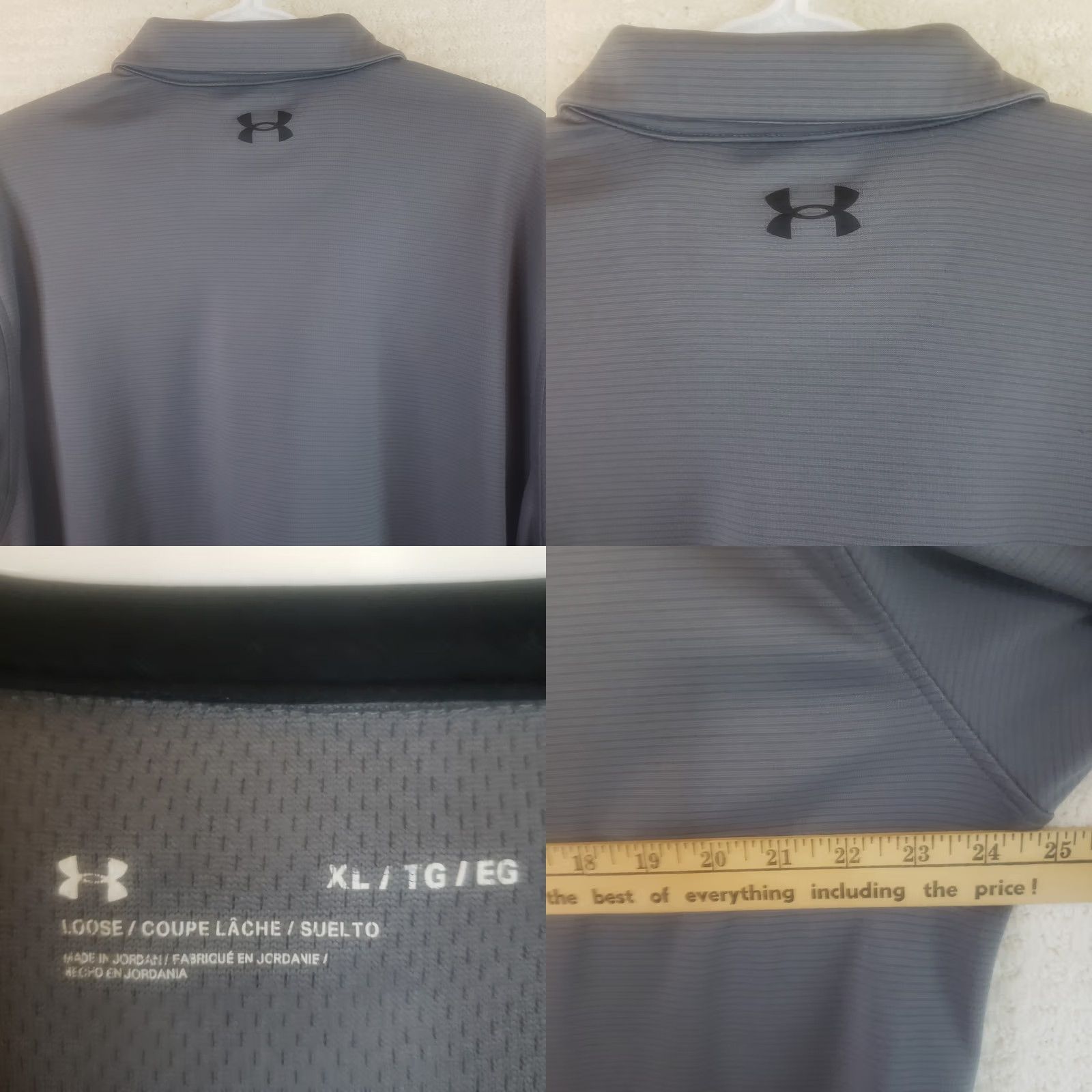 Under Armour Under Armour Shirt Mens XL Gray Polo Short Sleeve Loose Fit Heat Gear Golf Size US XL / EU 56 / 4 - 8 Thumbnail