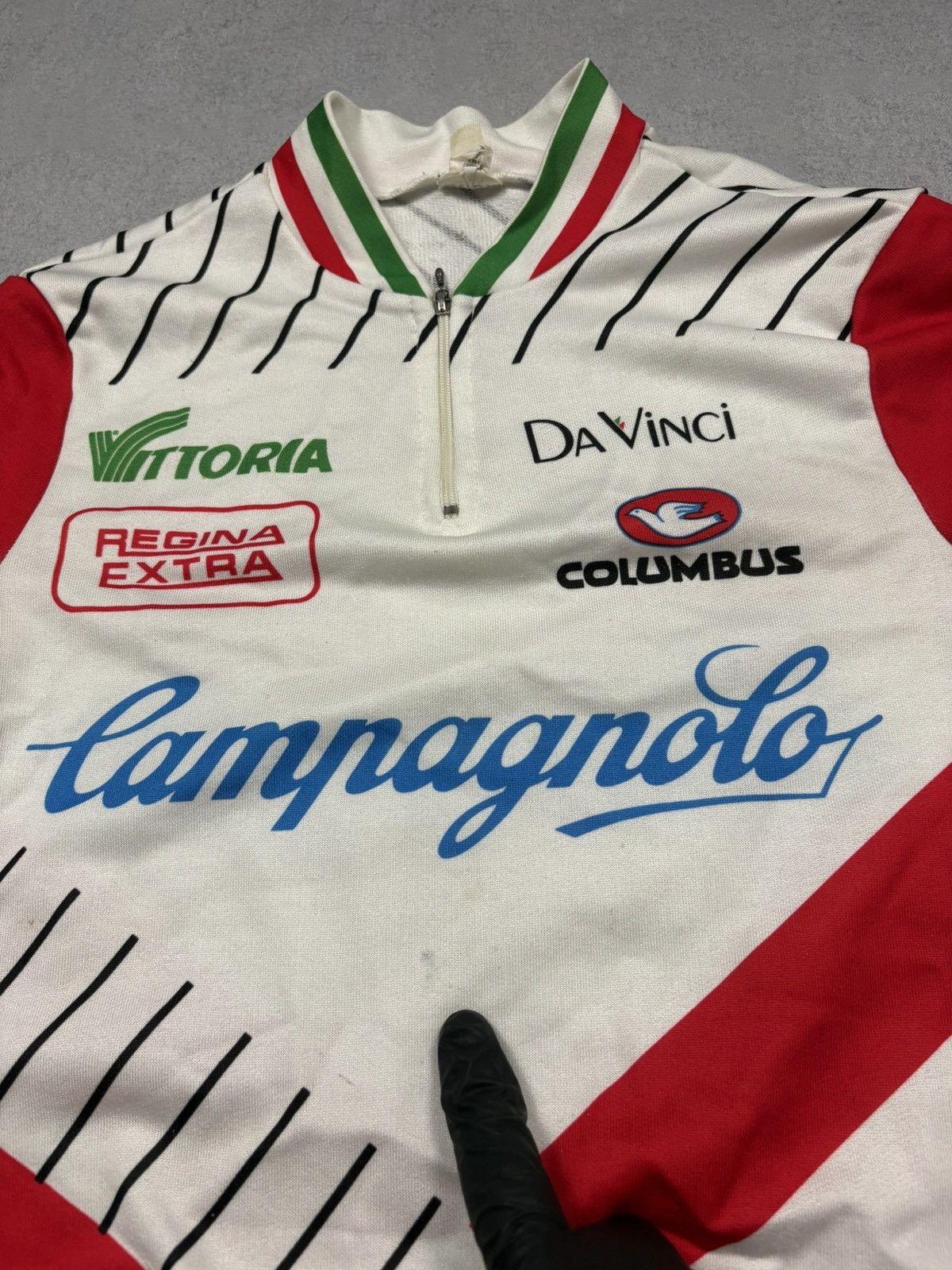 Vintage Vintage 80s Campagnolo Team Vittoria Cycling Jersey Columbus Size US M / EU 48-50 / 2 - 18 Thumbnail