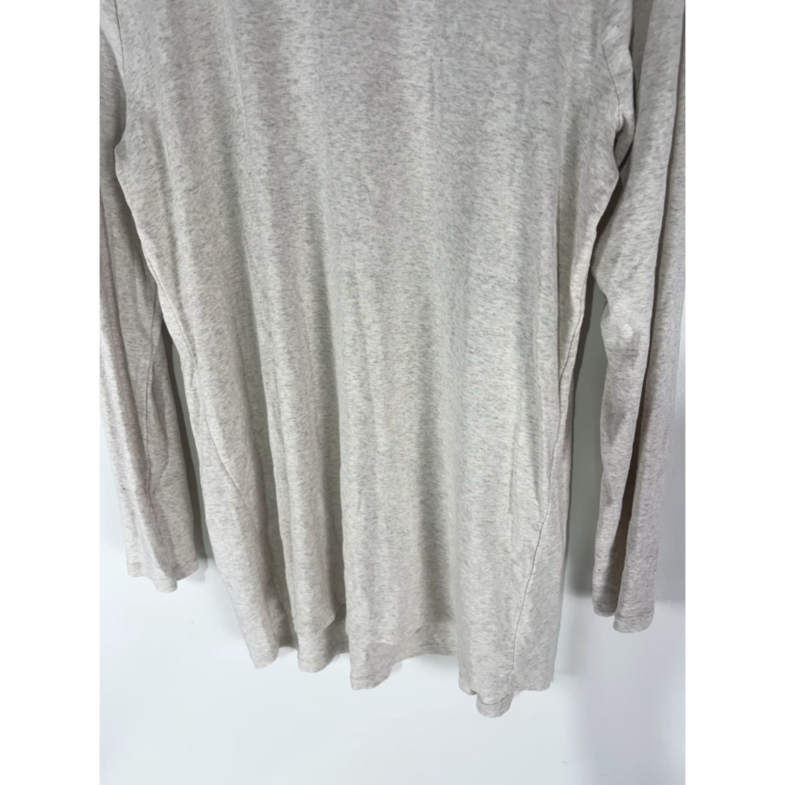 J. Jill J. Jill Shirt Adult Large Ivory 100% Pima Cotton Tunic Crew Neck Long Sleeve Womens Size L / US 10 / IT 46 - 3 Thumbnail