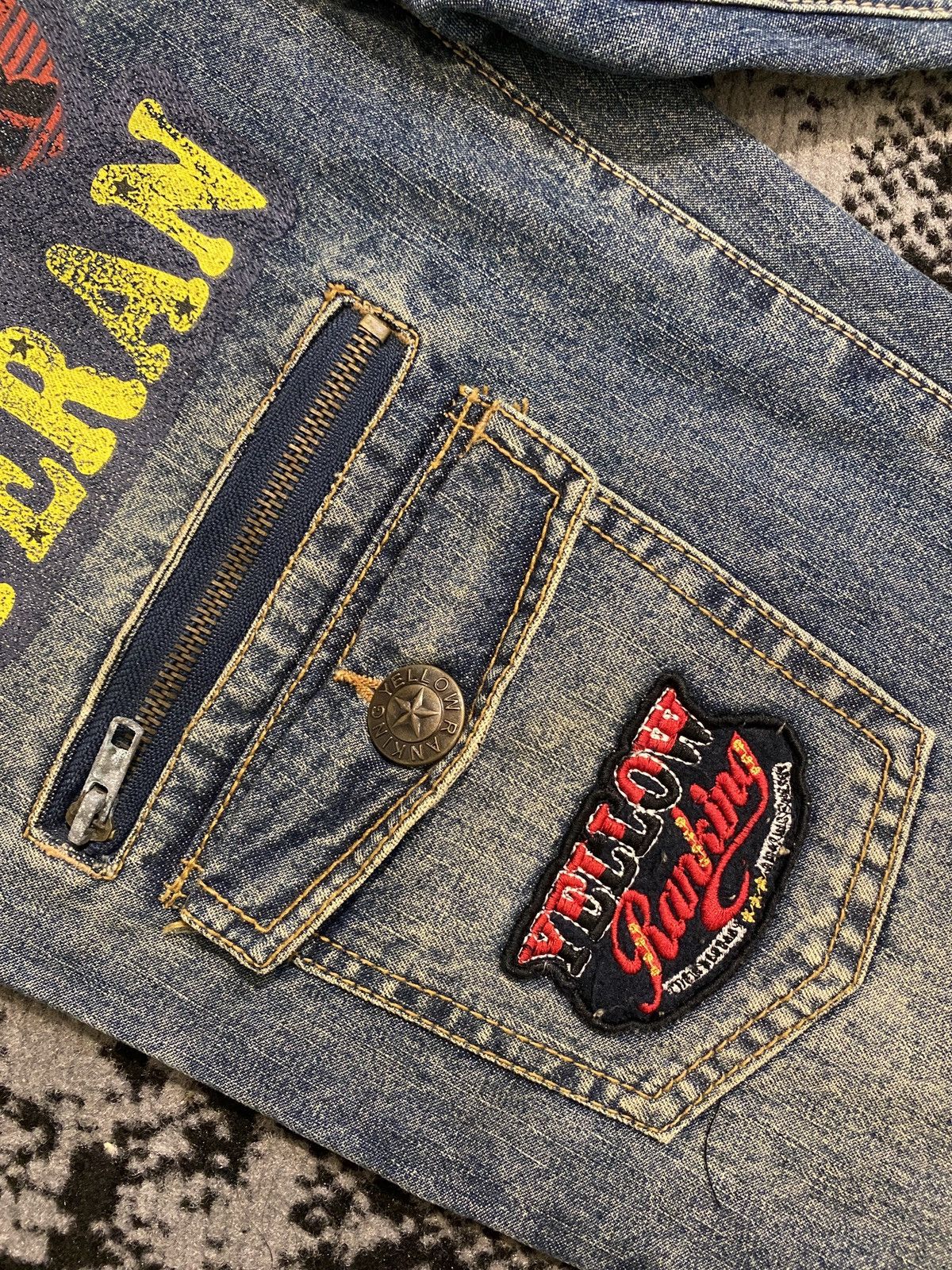 Japanese Brand Hysteric Glamour Washed Grafitti Denim Jeans Size US 30 / EU 46 - 5 Thumbnail