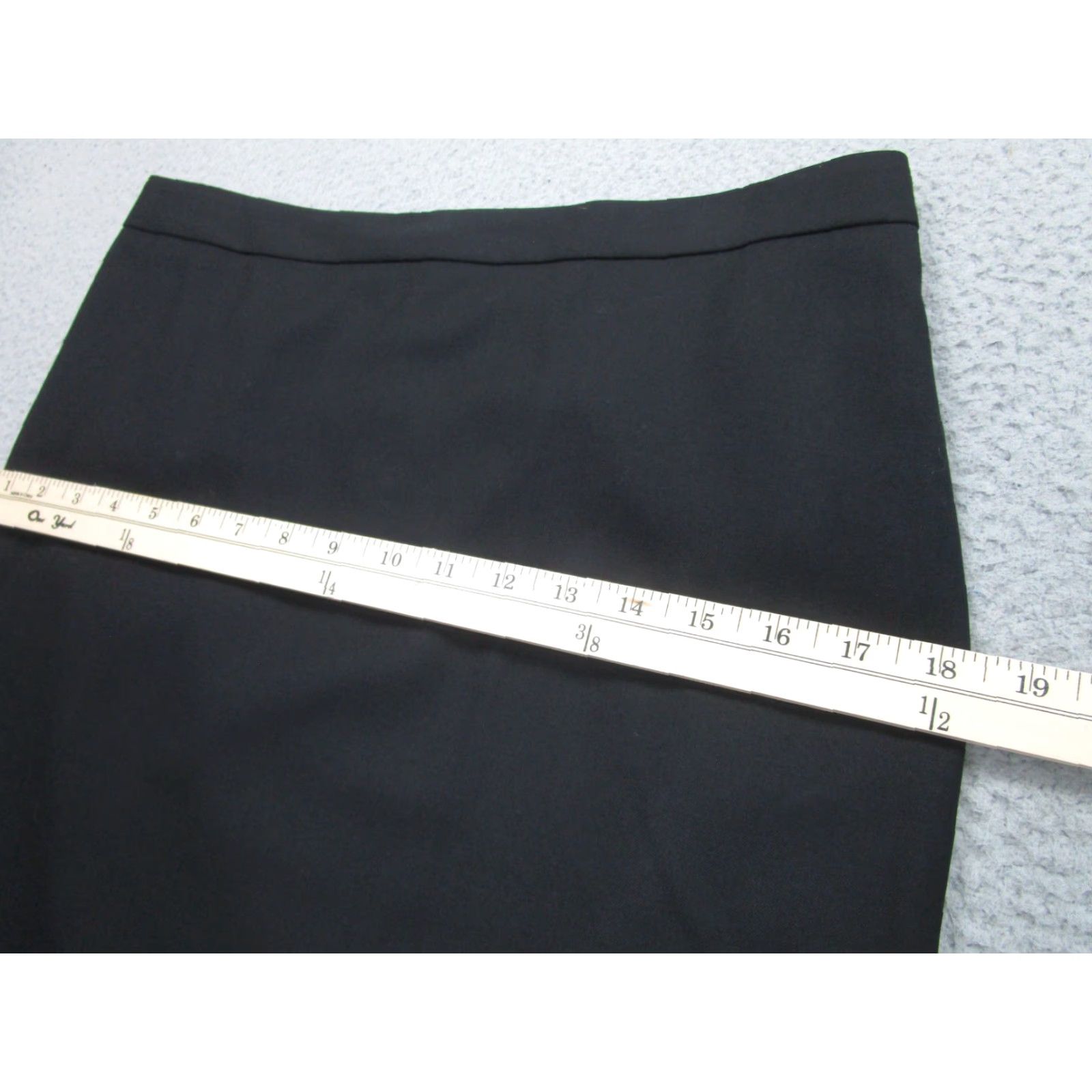 J.Crew VINTAGE J. Crew Skirt Womens 6 Black Wool Pencil Knee Length Zip Zipper Career Business Formal Style Straight & Pencil Lined Size 28" / US 6 / IT 42 - 3 Thumbnail