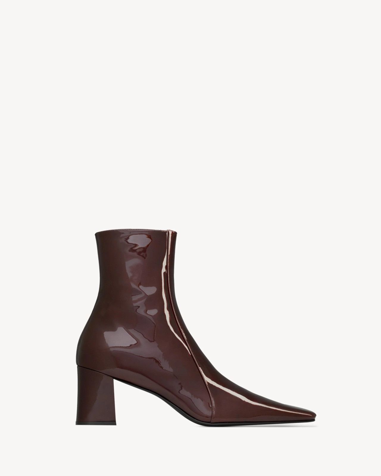 Saint Laurent Paris o1w1db10426 776226 Rainer Boots in Patent Leather in Brown Size US 7 / EU 40 - 1 Preview