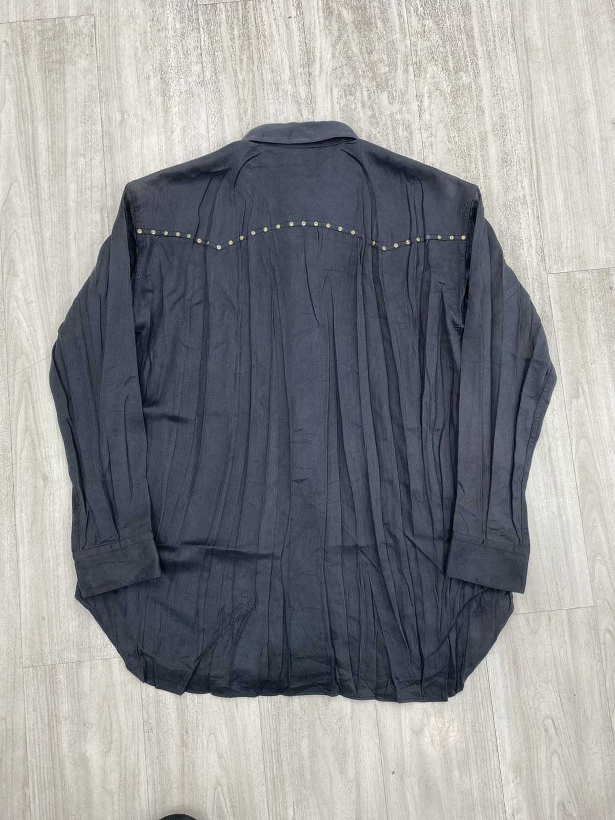 Issey Miyake Vintage Issey miyake pleated westren shirt mainline Size US M / EU 48-50 / 2 - 6 Thumbnail