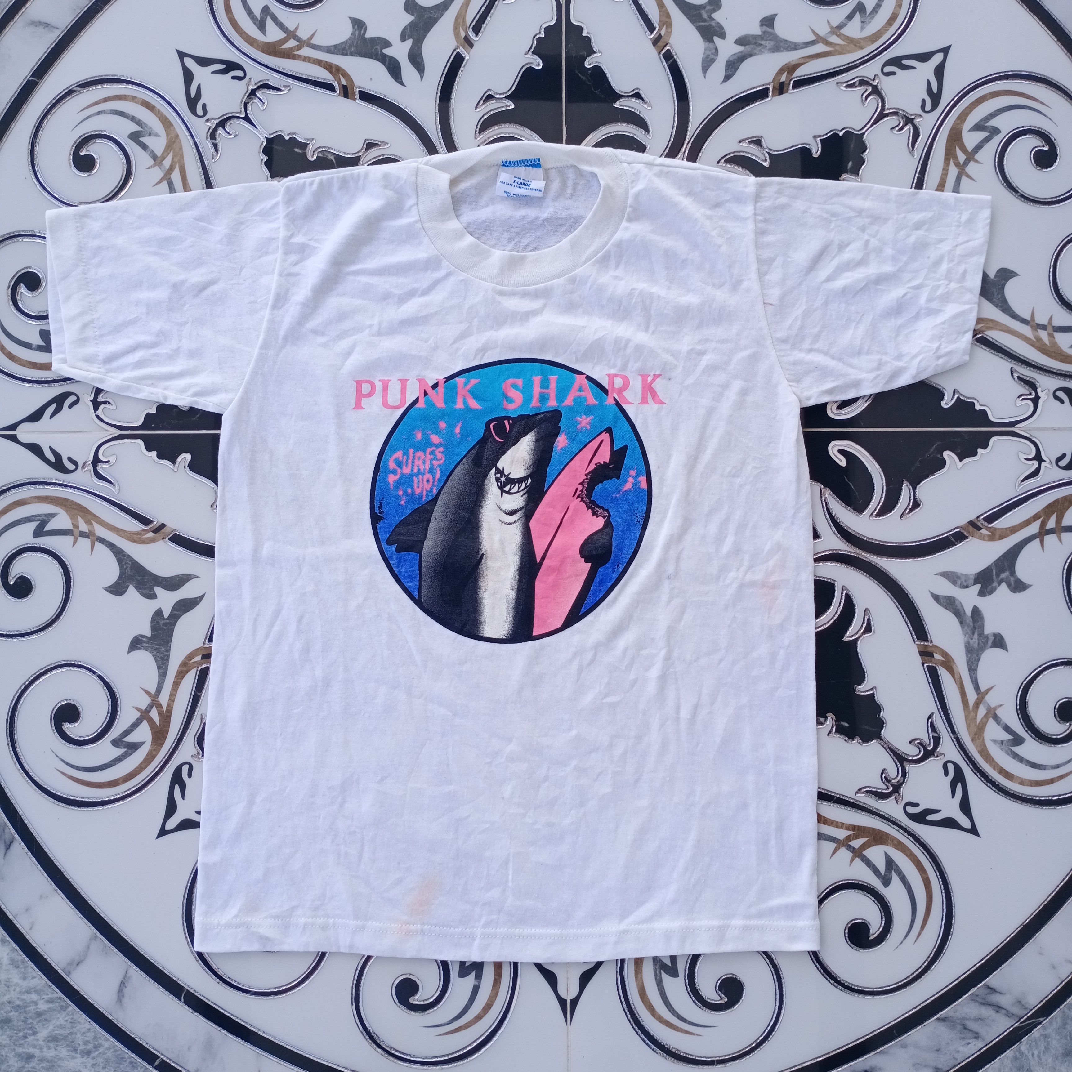 Vintage Vintage 80s Punk Shark Surf Graphic Hawaii Band Music 5050 Size US XS / EU 42 / 0 - 2 Thumbnail