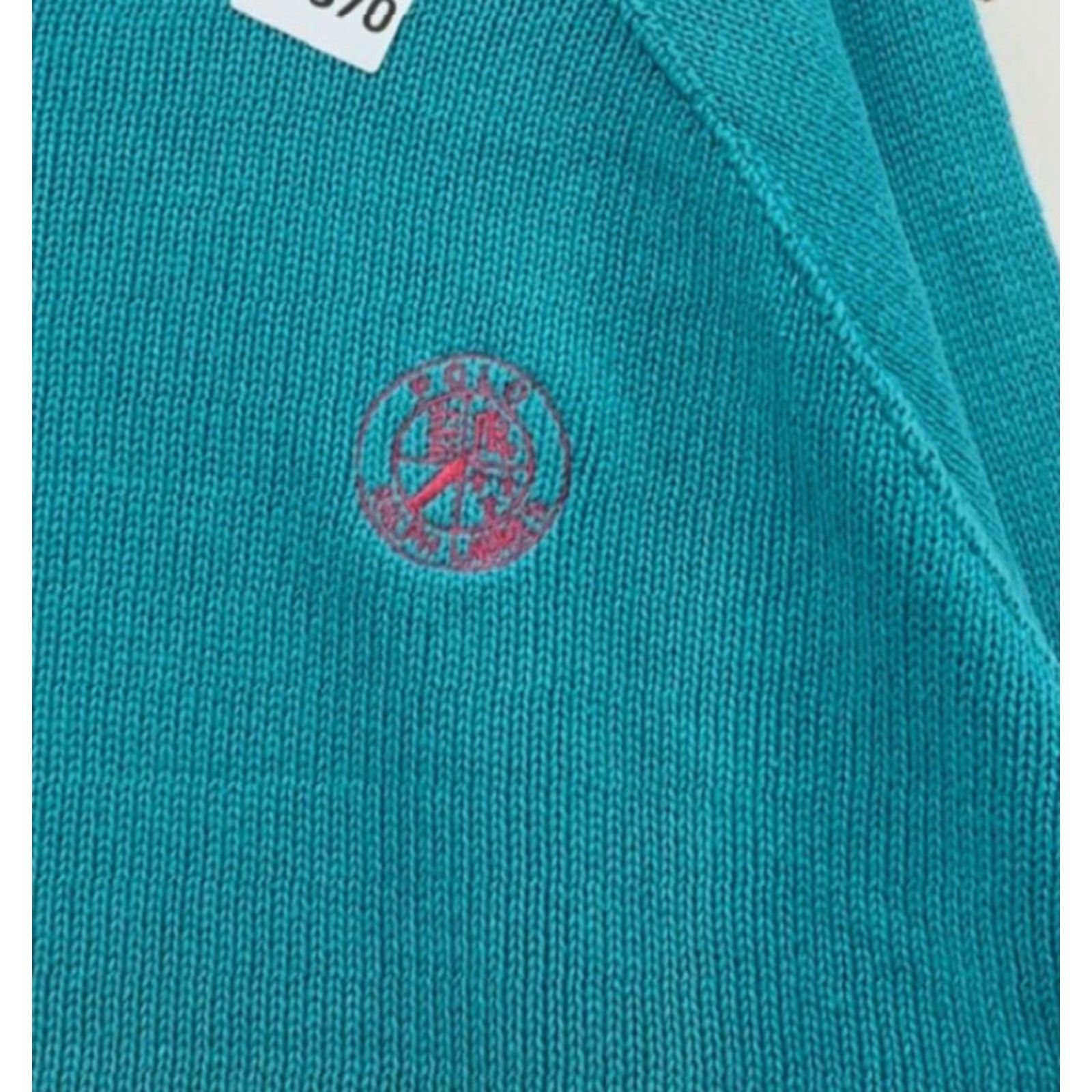 Polo Ralph Lauren VINTAGE Polo Ralph Lauren Sweater XL Blue Green Cookie Crest Knit Pullover Crew Neck Mens 26.5x26 Size US XL / EU 56 / 4 - 5 Thumbnail