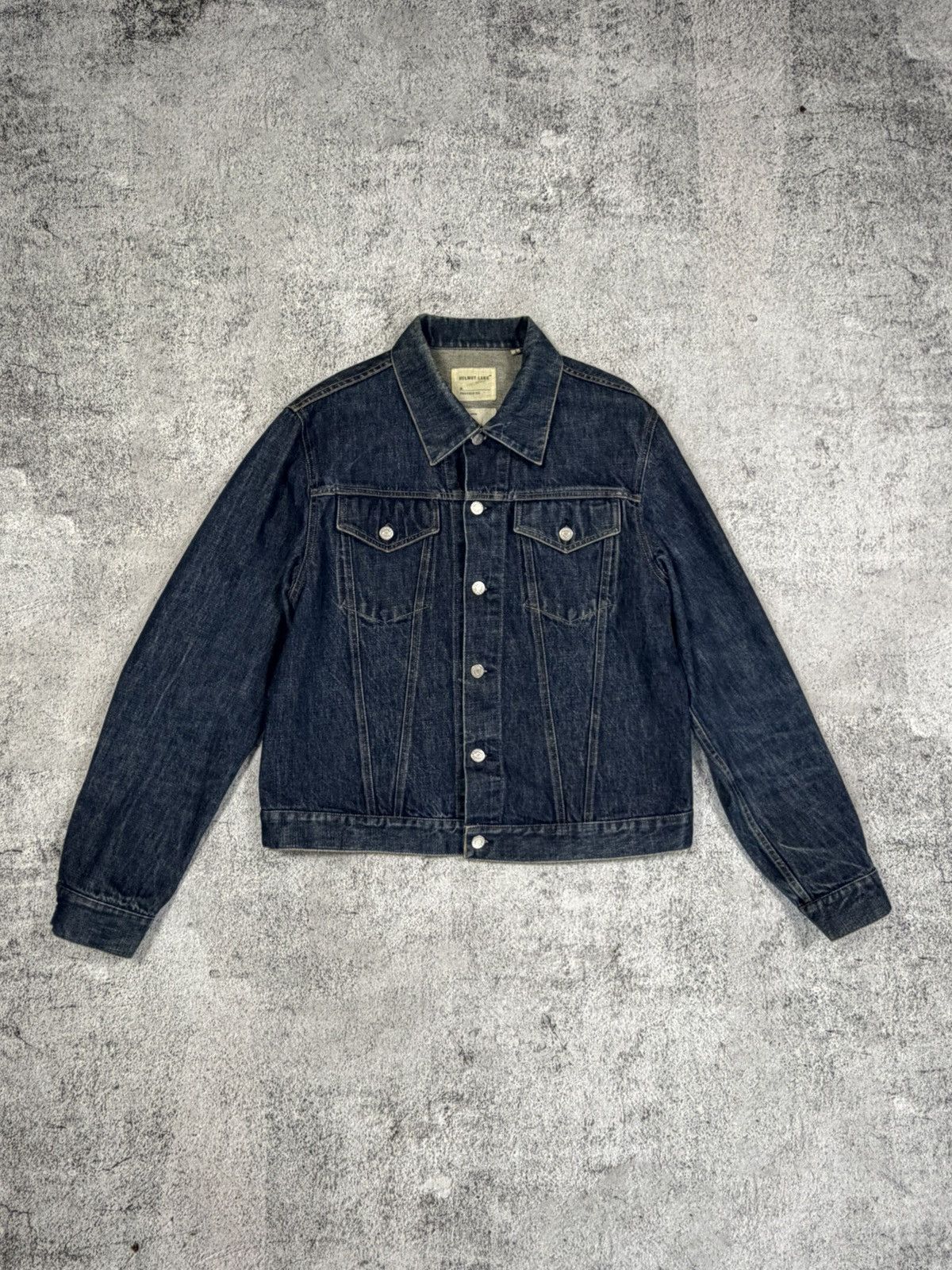 Helmut Lang HELMUT LANG LEATHER SLEEVE DENIM JACKET SS 03 | Grailed