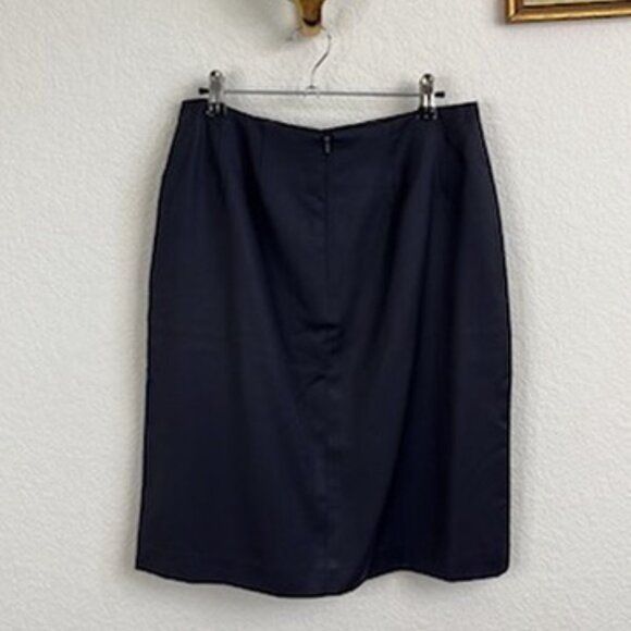 Aquascutum Aquascutum London Dual Slit Solid Pencil Skirt Straight Size 34" / US 12 / IT 48 - 5 Thumbnail