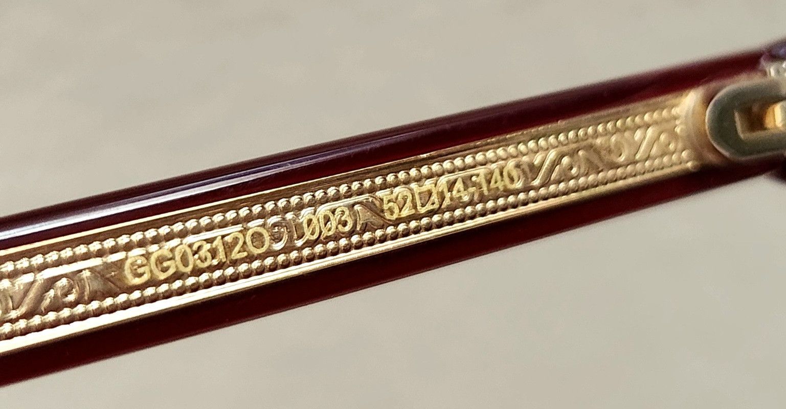 Gucci Gucci 52-14-140 Japan GG03120 003 eyeglasses Frames Only Size ONE SIZE - 19 Thumbnail
