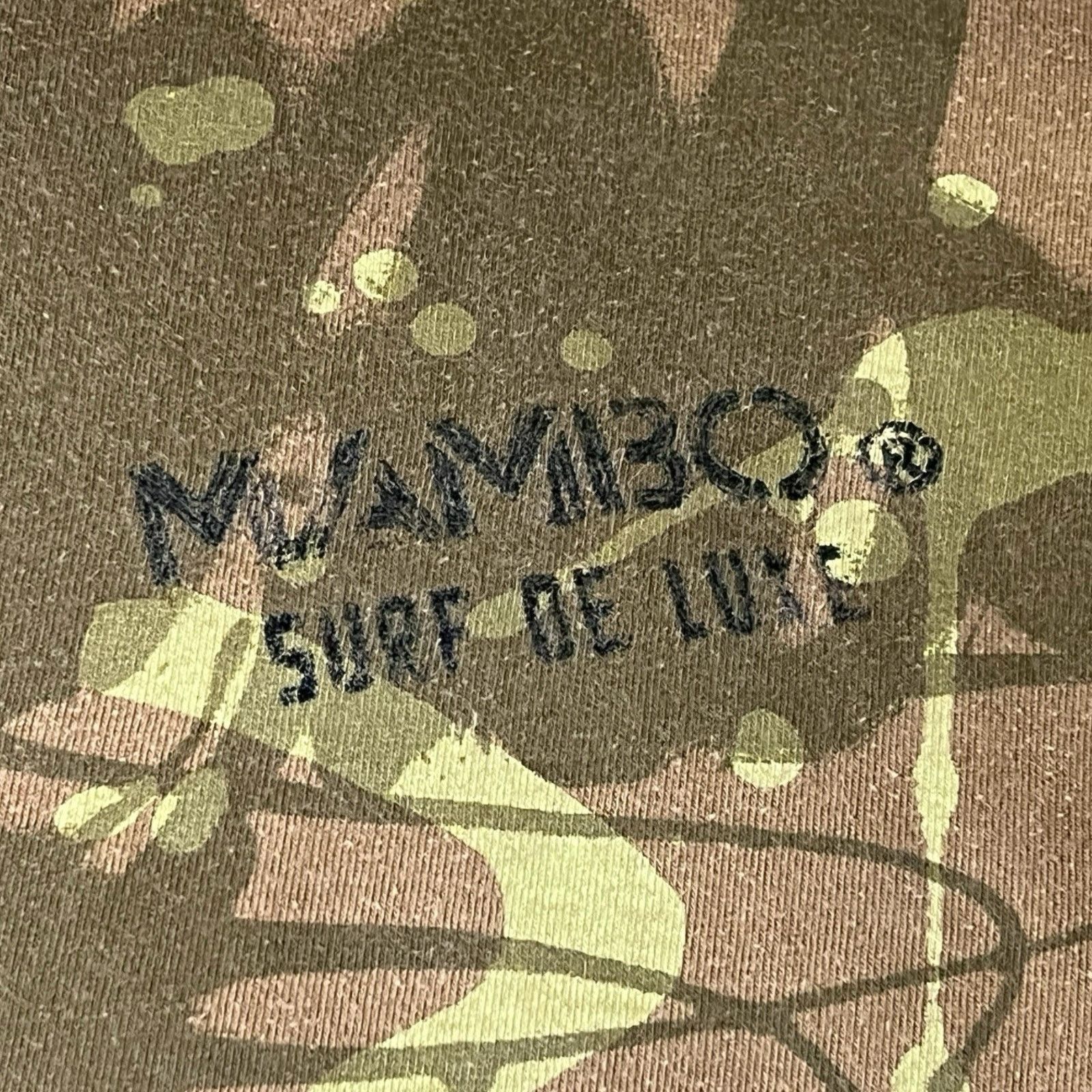 Mambo VTG Y2K Mambo Surf De Luxe Graphic T-Shirt XL Army Brown Size US XL / EU 56 / 4 - 6 Thumbnail