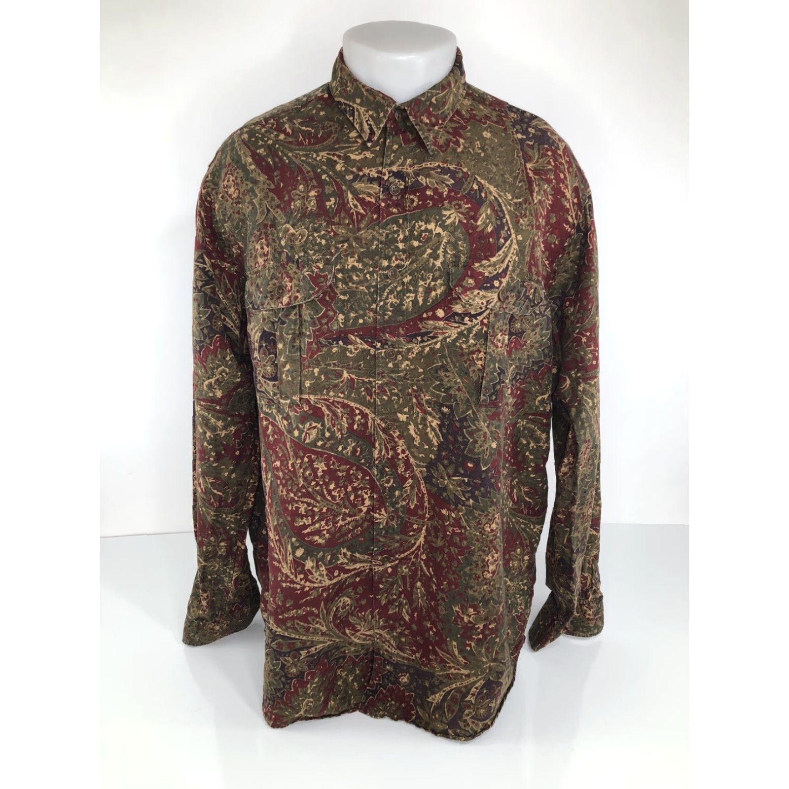 Polo Ralph Lauren POLO / RALPH LAUREN - SILK / LINEN Floral Paisley Mens XL Shirt Size US XL / EU 56 / 4 - 2 Thumbnail